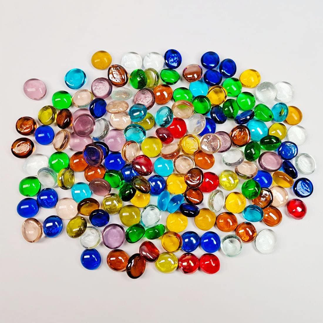  Meschett 50PCS Mini Glass Gems,Red Mancala Stones Flat Bottom  Marble Beads for Home Decorative Art Craft Vase Filler(0.5~0.7) : Home &  Kitchen