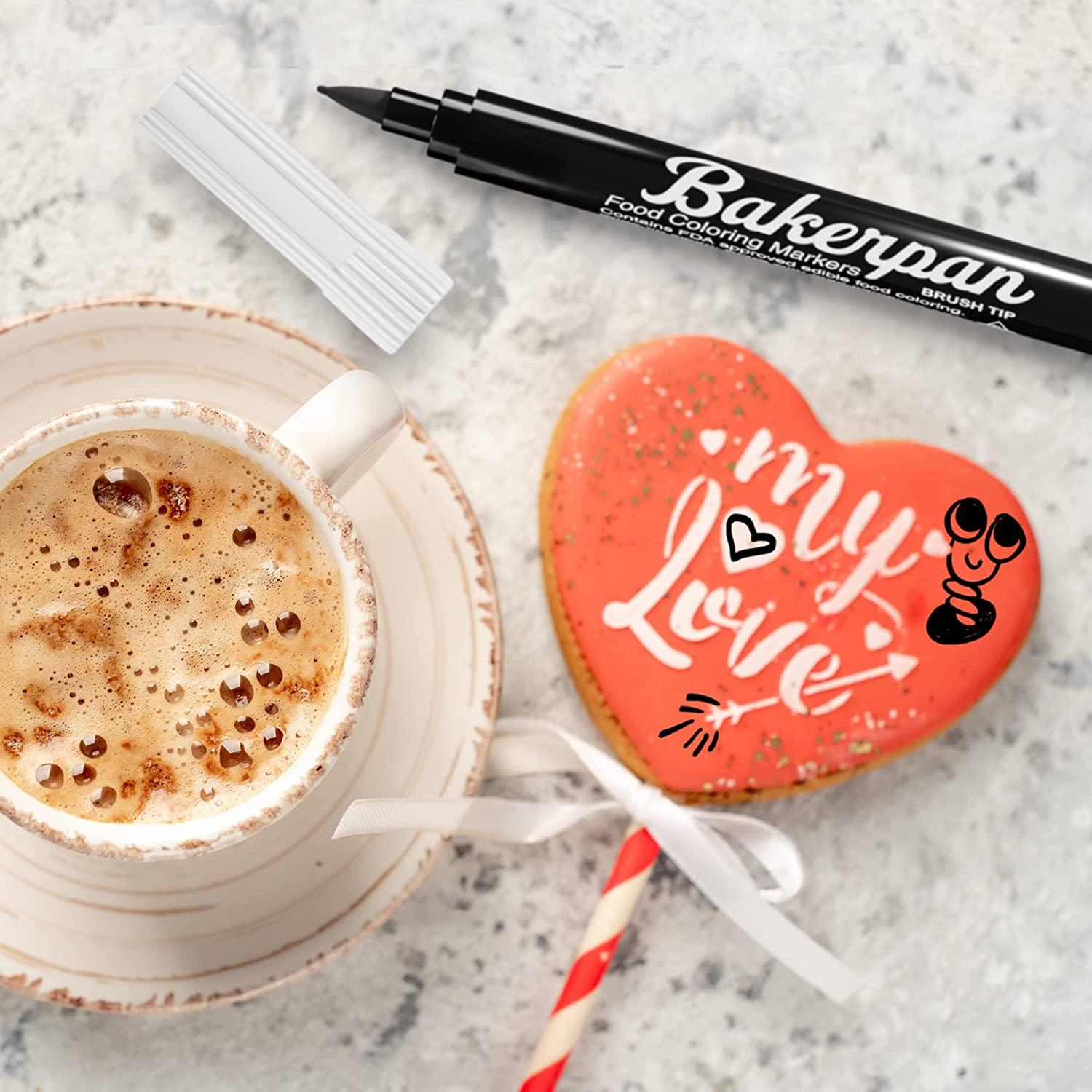 Bakerpan Food Coloring Markers, Brush Tip for Writing on Cake Pops and