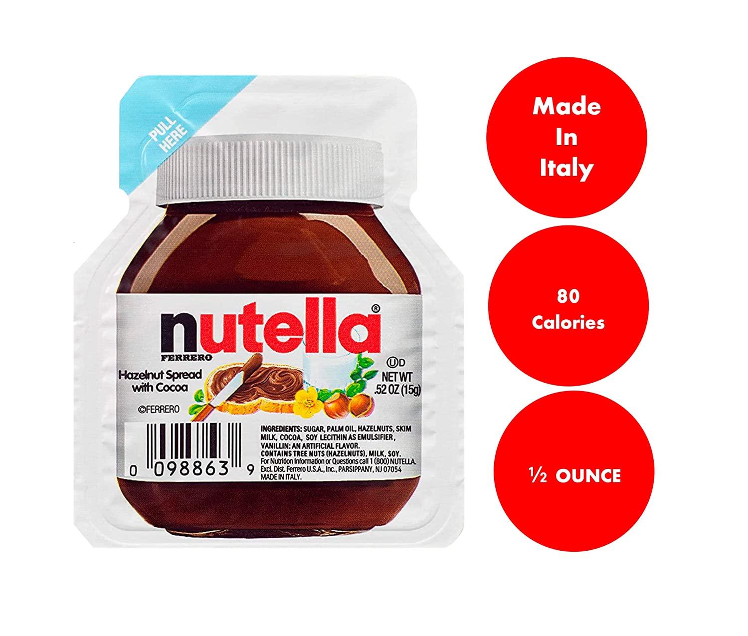 Nutella Mini Snack Pack to Go - 80 Calories per Cup, Portion Control ...