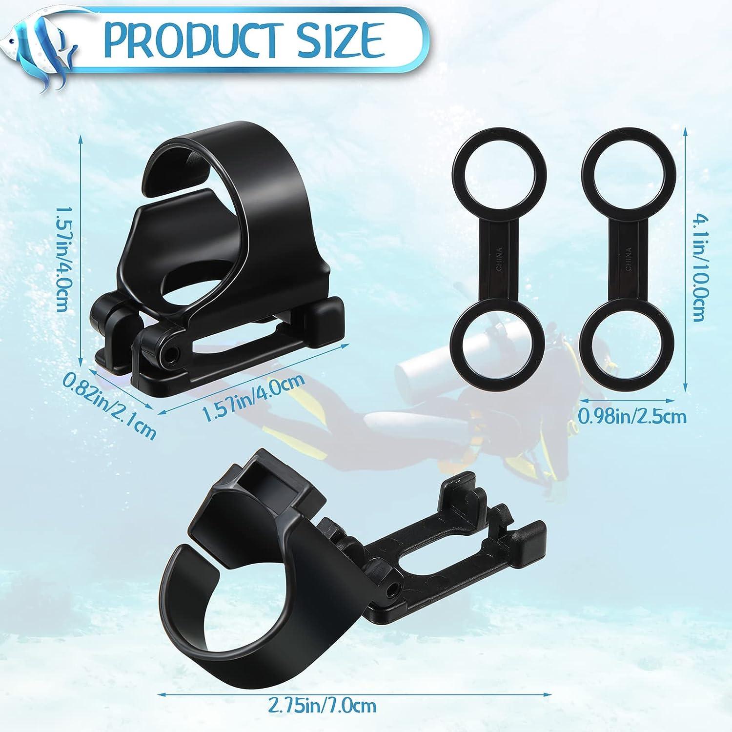 Dive Snorkel Clip Set 16 Pcs Universal Plastic Silicone Keeper for