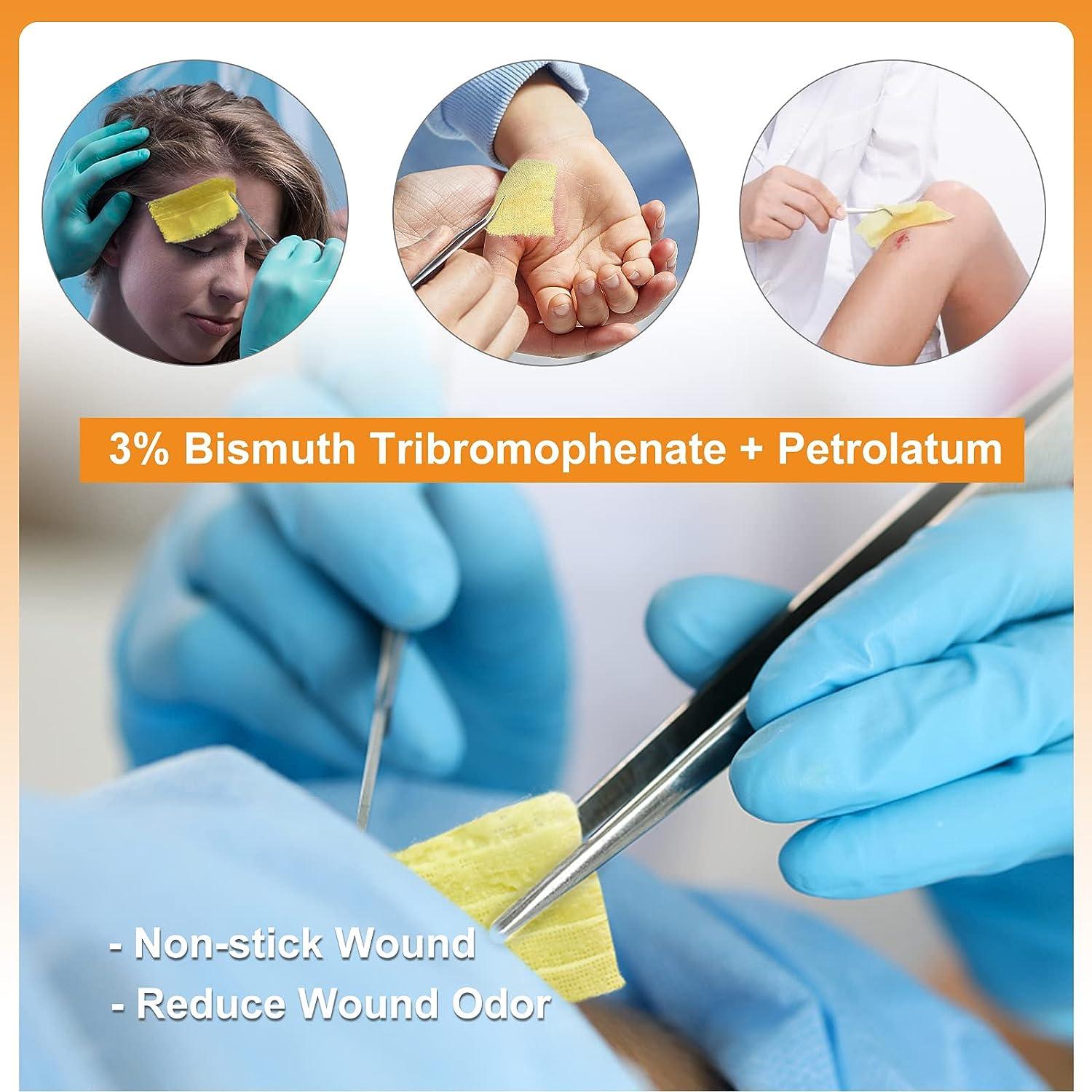 Carbou Medical Xeroform Petrolatum Dressing 5x9 25 Pack, NonAdherent Gauze Pads for Wound