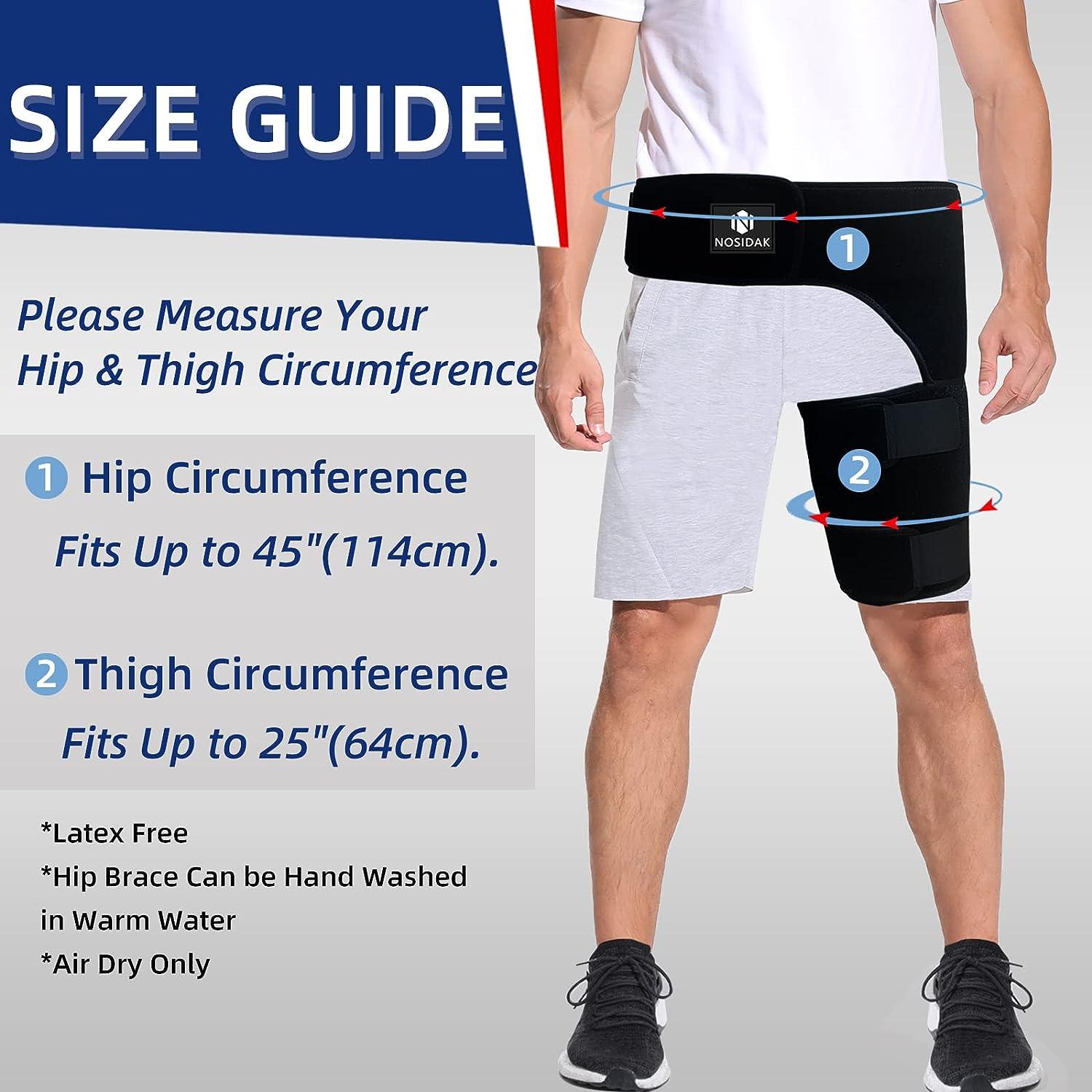 NOSIDAK Hip Brace - Sciatica Pain Relief & Thigh Compression Sleeve for ...