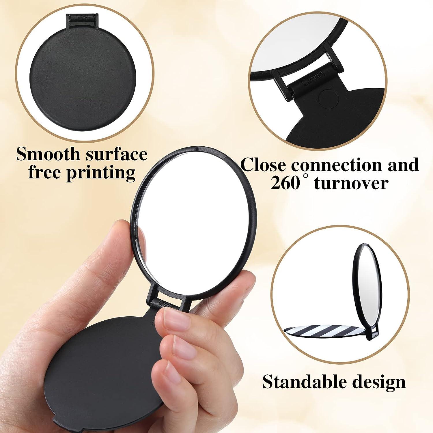 25 Pieces Handheld Hand Mirror Small Mirror Compact Portable Round Mirror  Travel Makeup Mirror for Women