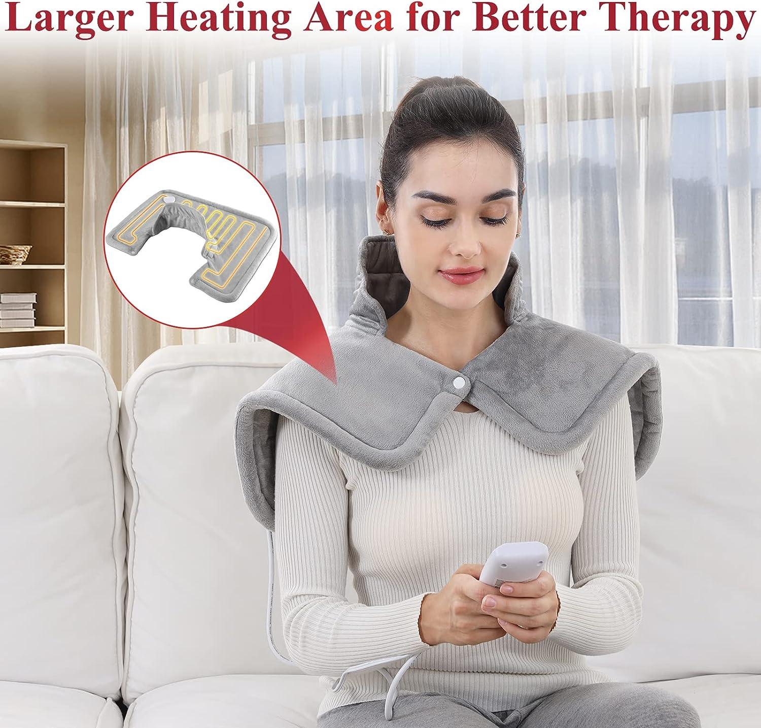 Heating Pad For Back, Shoulder And Neck, Electric Heat Pad With 4 Temperature Levels And 1.5 Hours Automatic Shut-Off Back Warmer Electric Blanket 60 - View #14