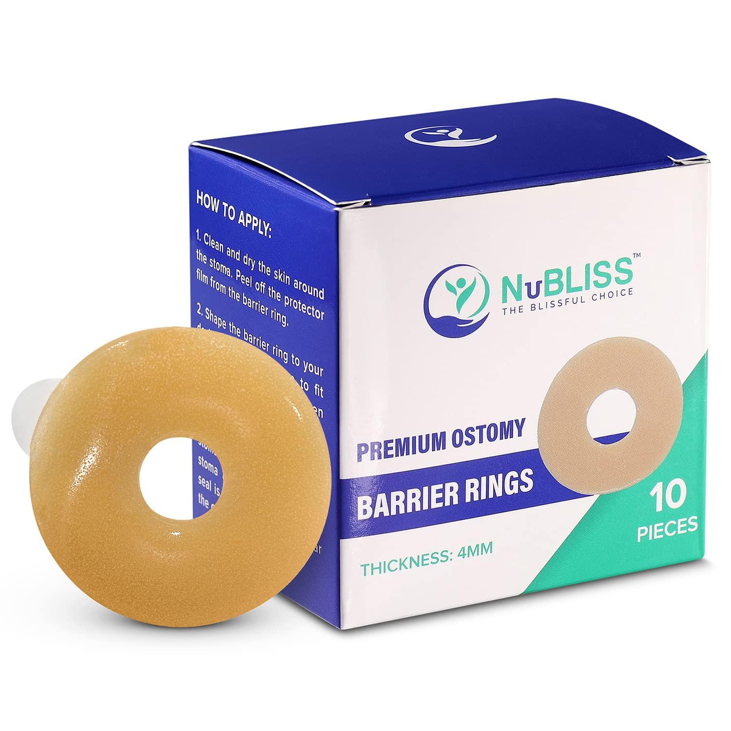 Ostomy Barrier Rings 10 Count Outer Diameter 2" (48mm) 4mm Thickness Moldable StingFree