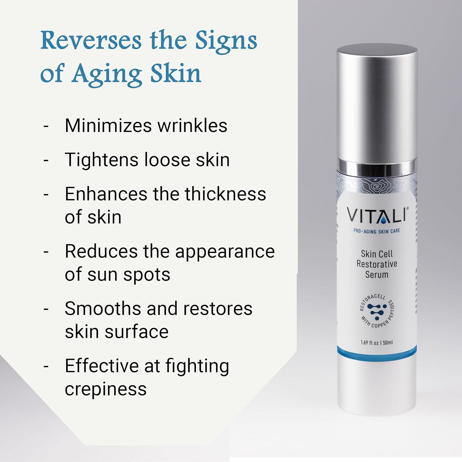Vitali 2% GHK-Cu Restorative Skin Cell Serum | Premium Anti-Aging Copper  Peptide Serum - Revitalize Your Skin | 1.69 fl. oz. - Ship Internationally  | Buy Now with Express International Delivery | GoSupps.com