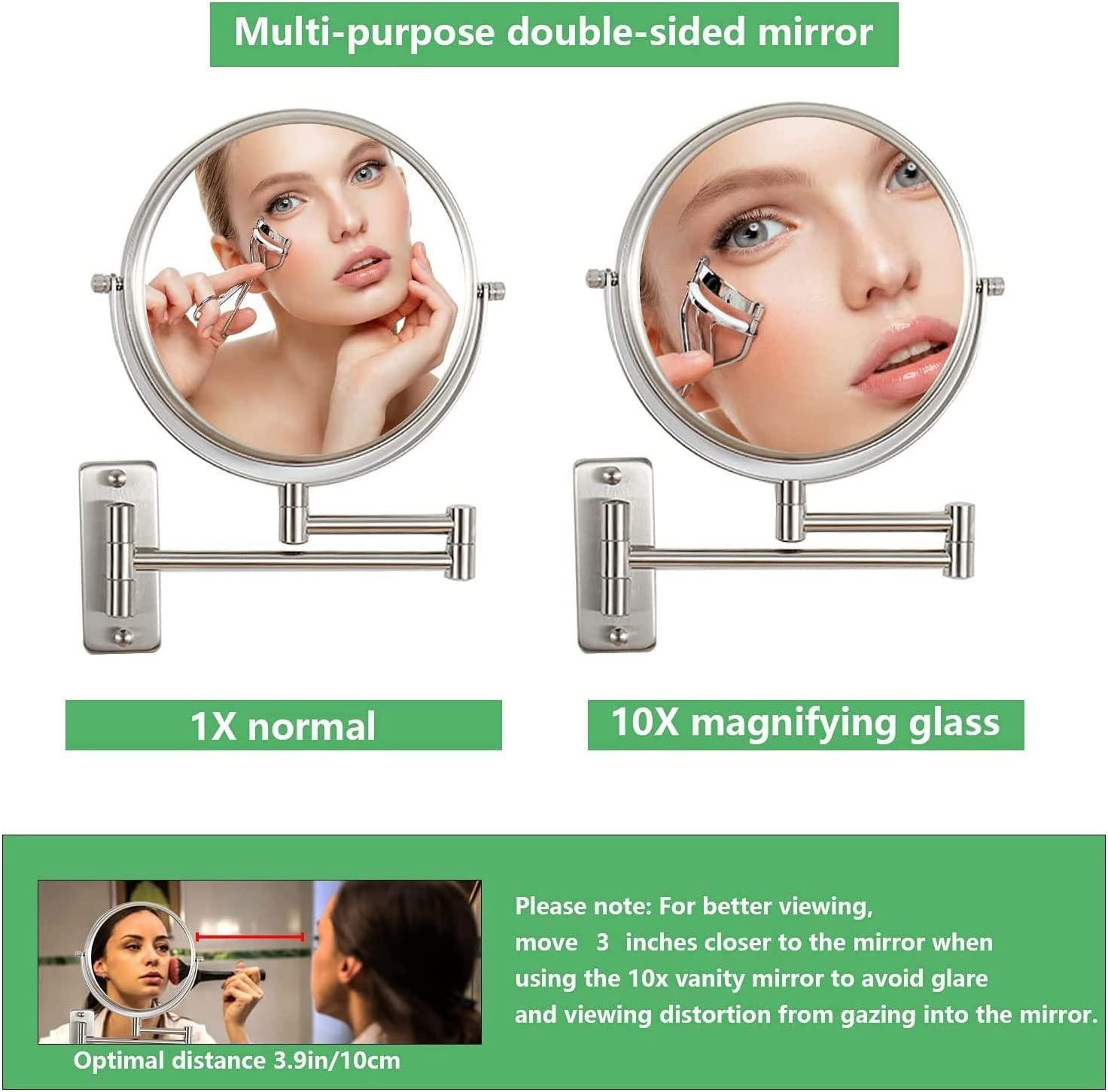 Retractable makeup mirror outlet