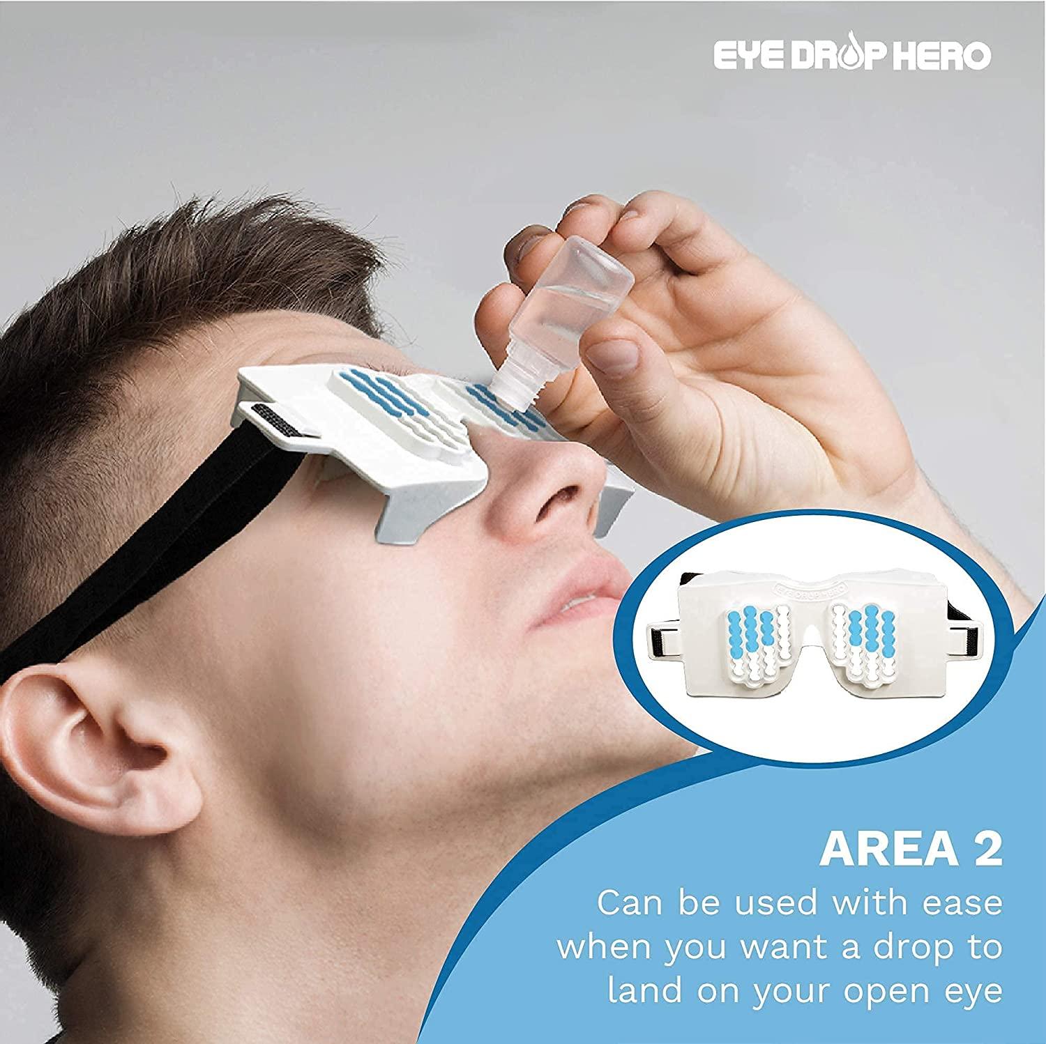 Eye Drop Guide Dispenser for Dry Eye, Allergies, & Tremors Eye Drop Hero