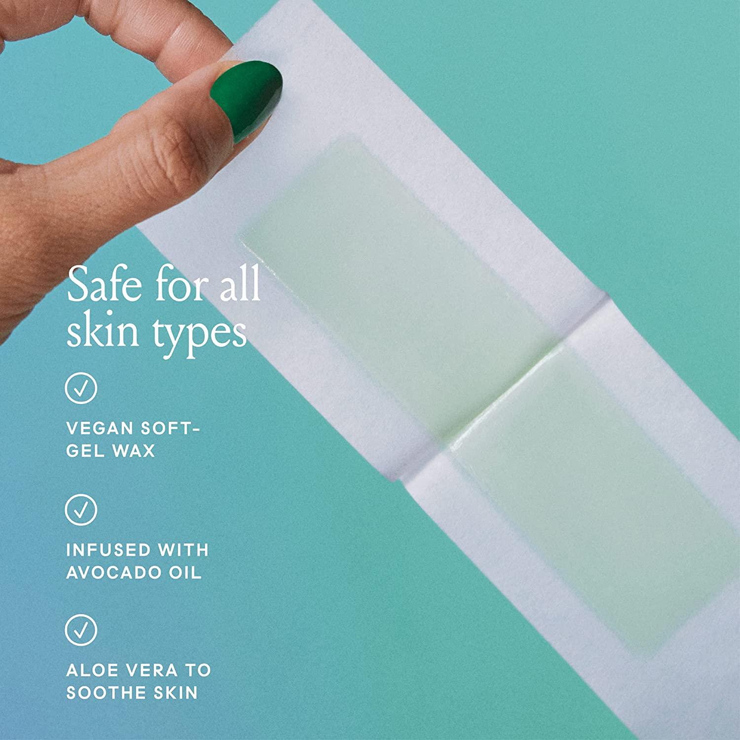 Billie Wax Kit Face & Bikini 32 wax strips 6 postwax serum wipes