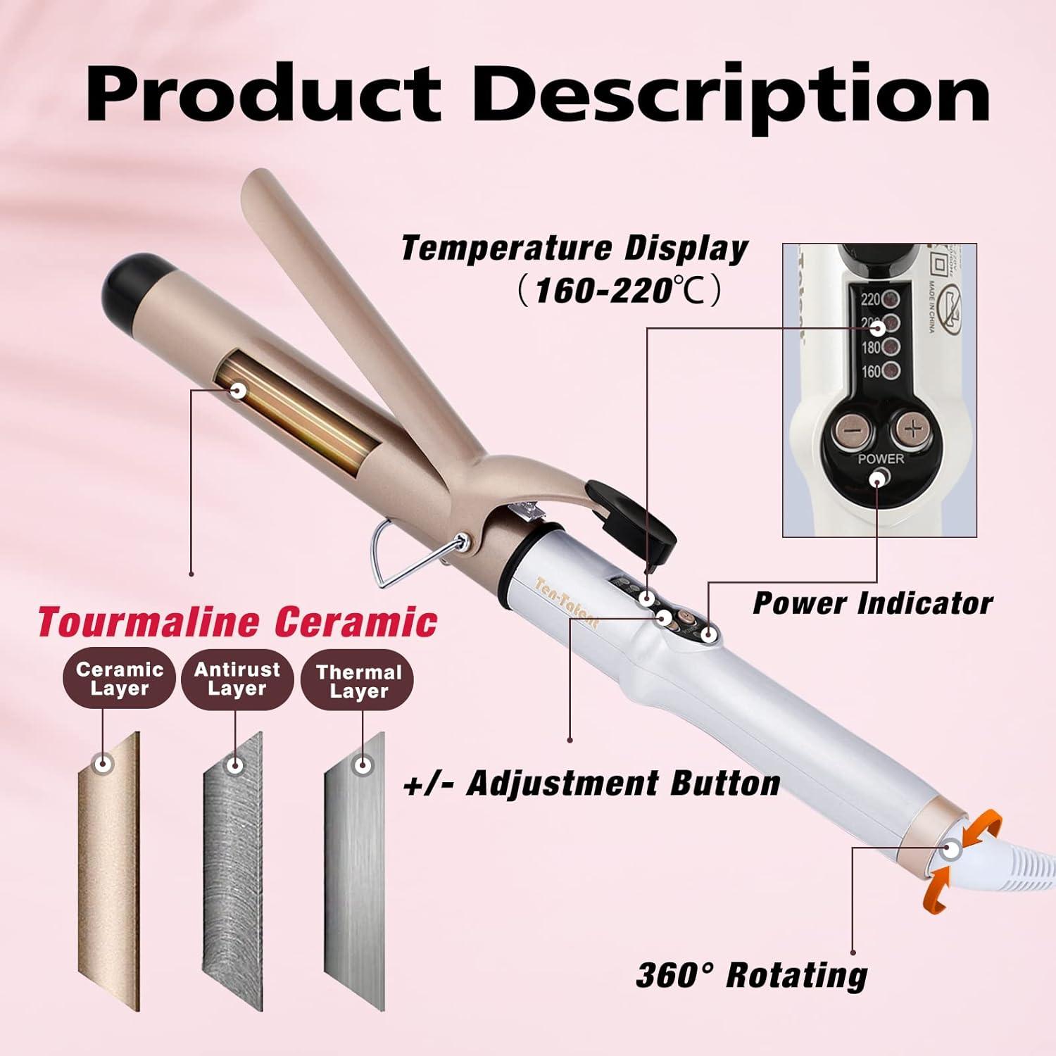 Tourmaline professional curling tong clearance