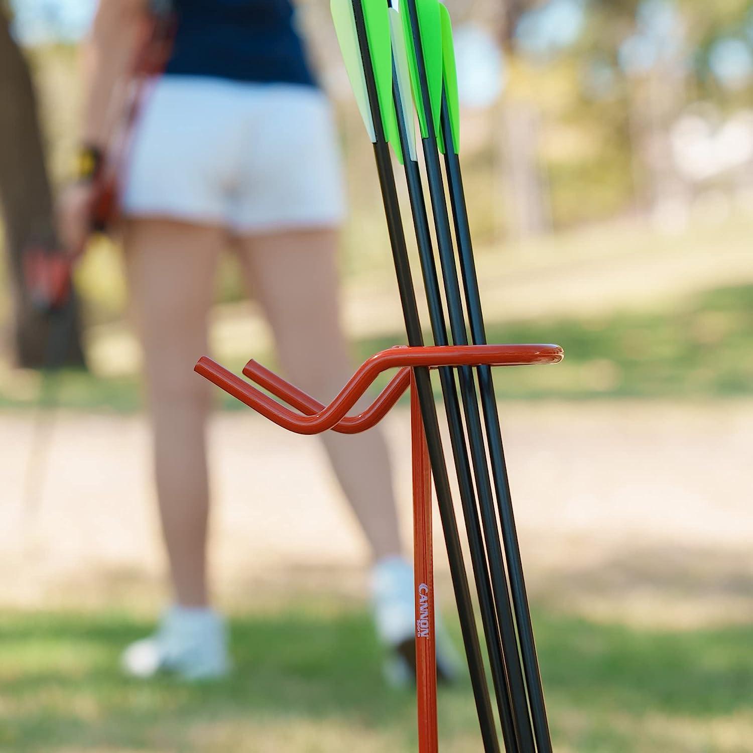 Cannon Sports Archery Ground Quiver Holds Bow and Arrows Black