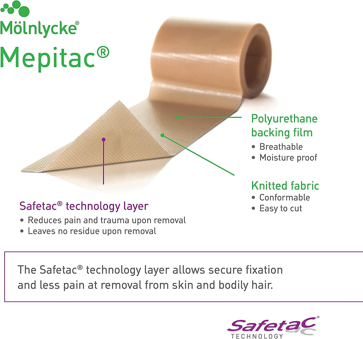 Mepitac 298400 Soft Silicone Tape, 11/2" x 59" Tan