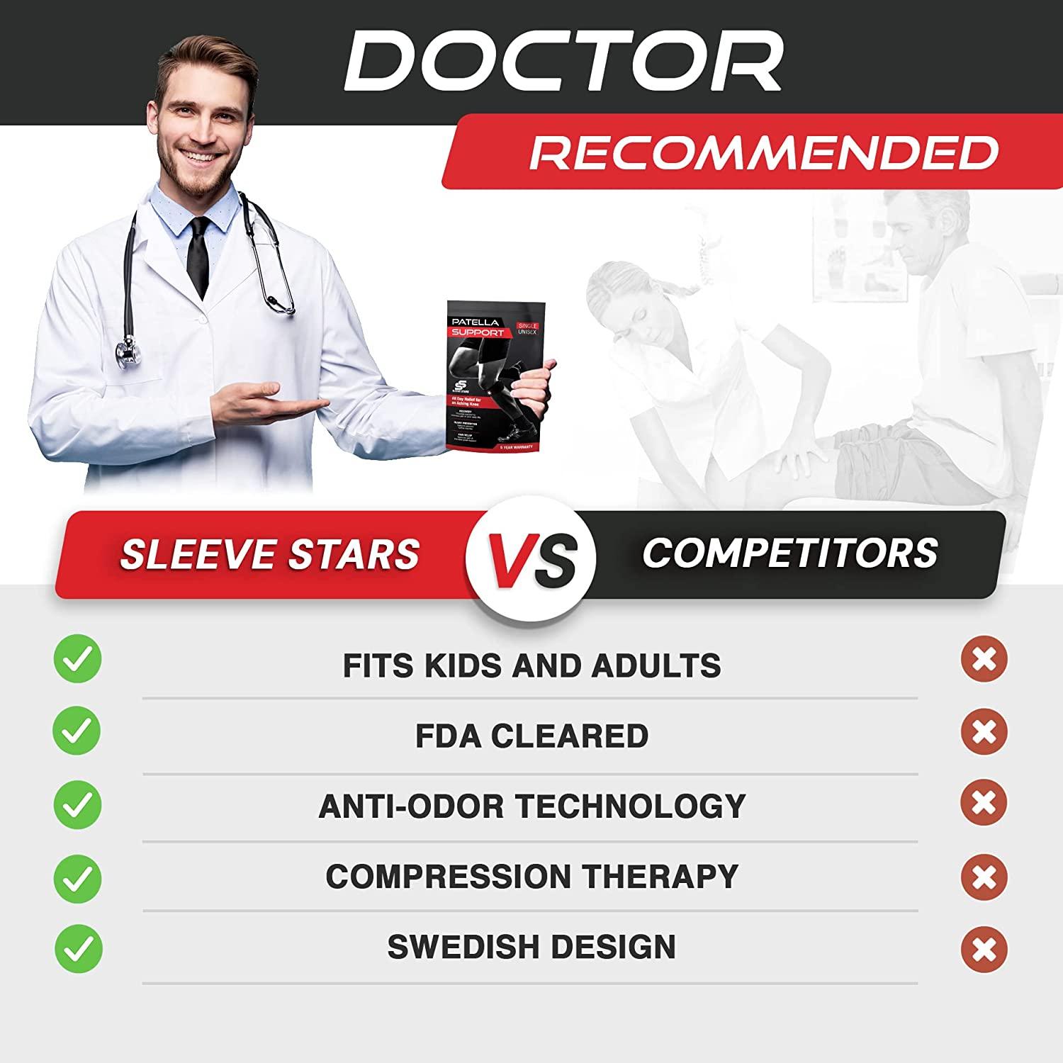 Sleeve Stars Patella Strap Knee Brace for Kids, Youth, Women & Men