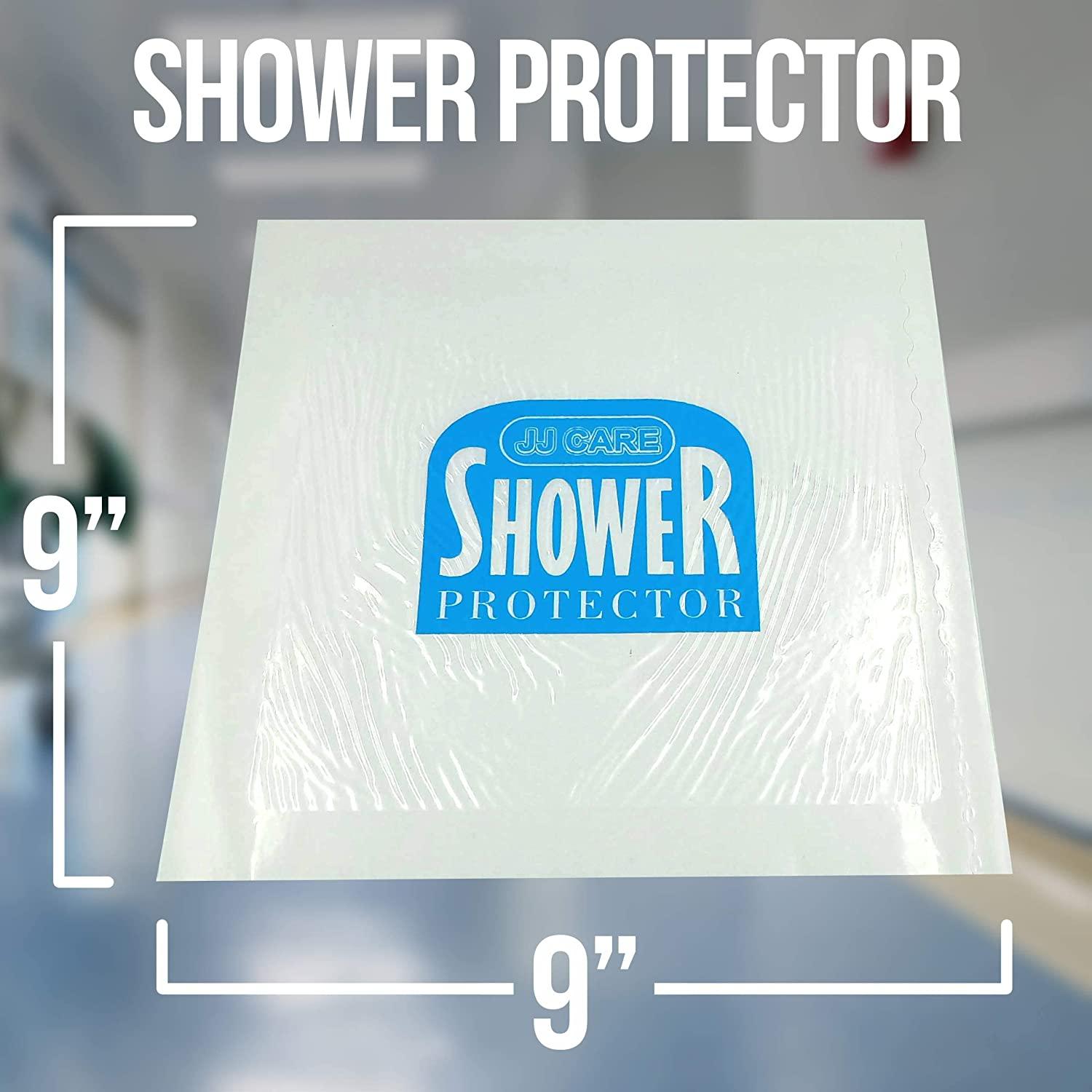 JJ CARE Shower Protector Pack of 14, 9x9 Dialysis Catheter Shower