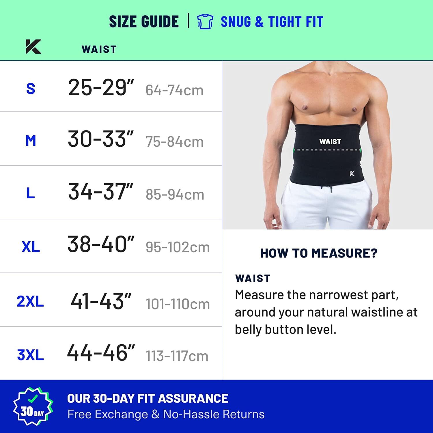 Kewlioo Men's Heat Trapping Waist Toner - Sweat Body Shaper Vest