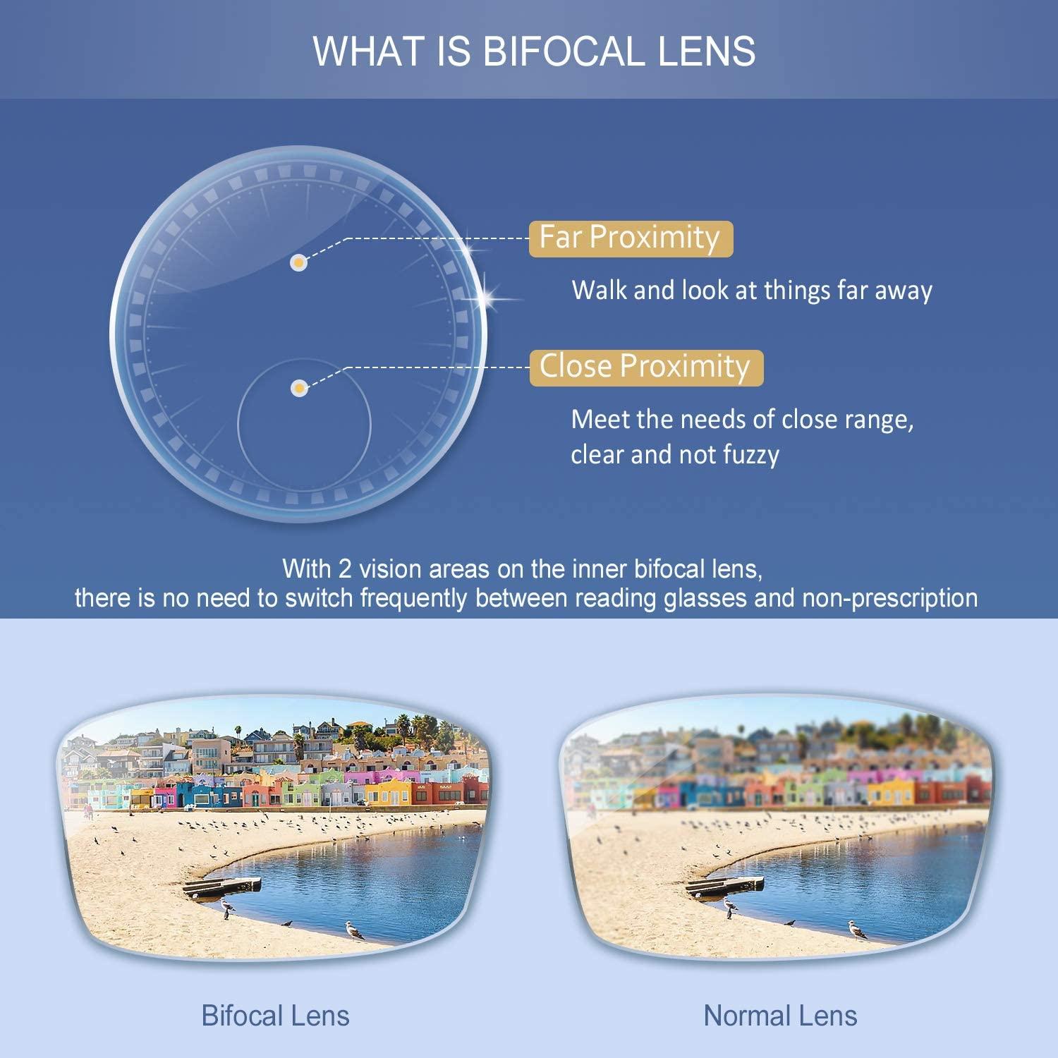 Blue Light Blocking Bifocal Reading Glasses for Men and Women