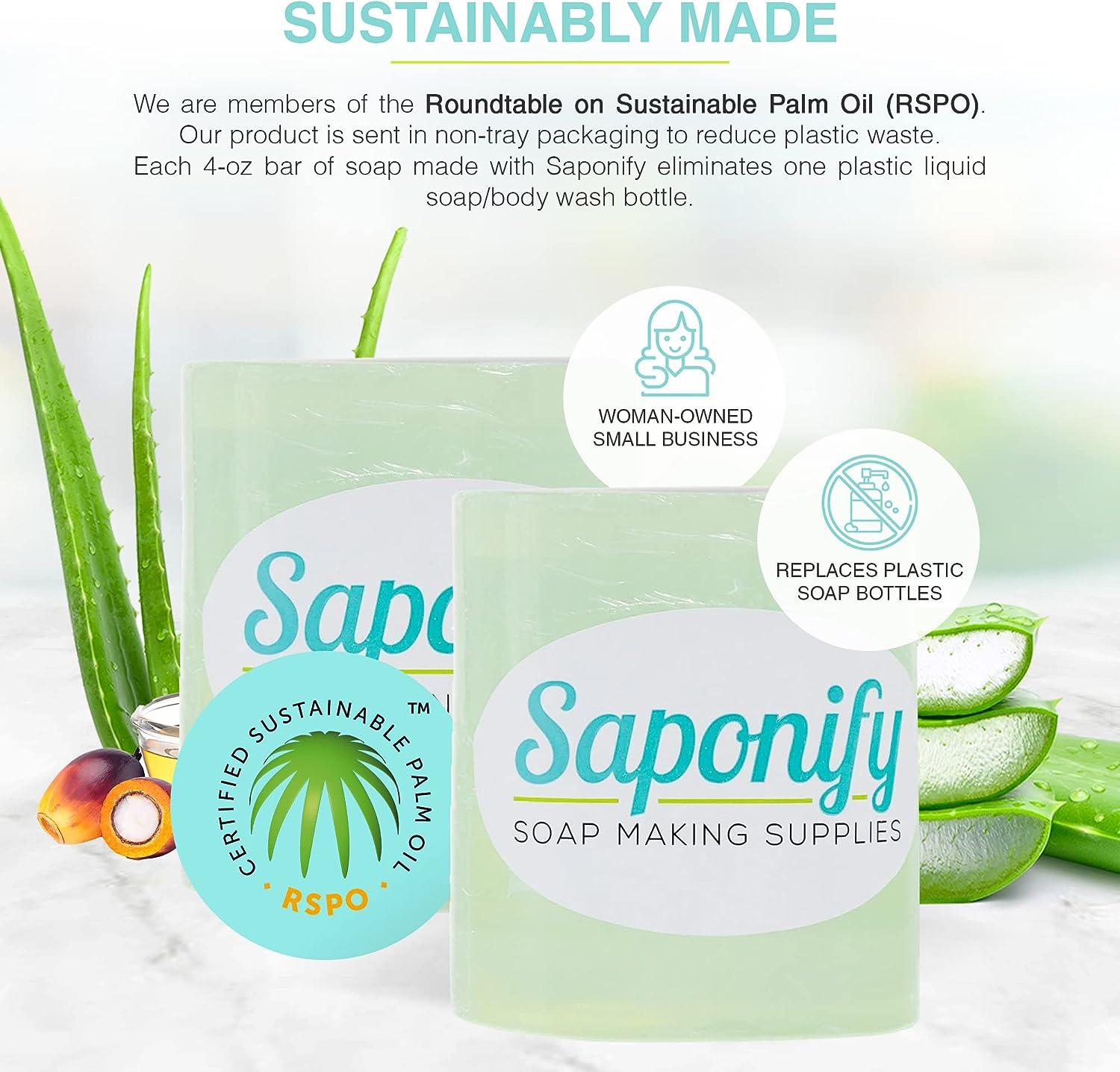 Saponify - 2Lb Aloe Melt and Pour Soap Base, Skin-Enhancing Pure Aloe Vera  Soap Base, Easy to Use Glycerin Soap Base for Soap Making 2 lb aloe melt