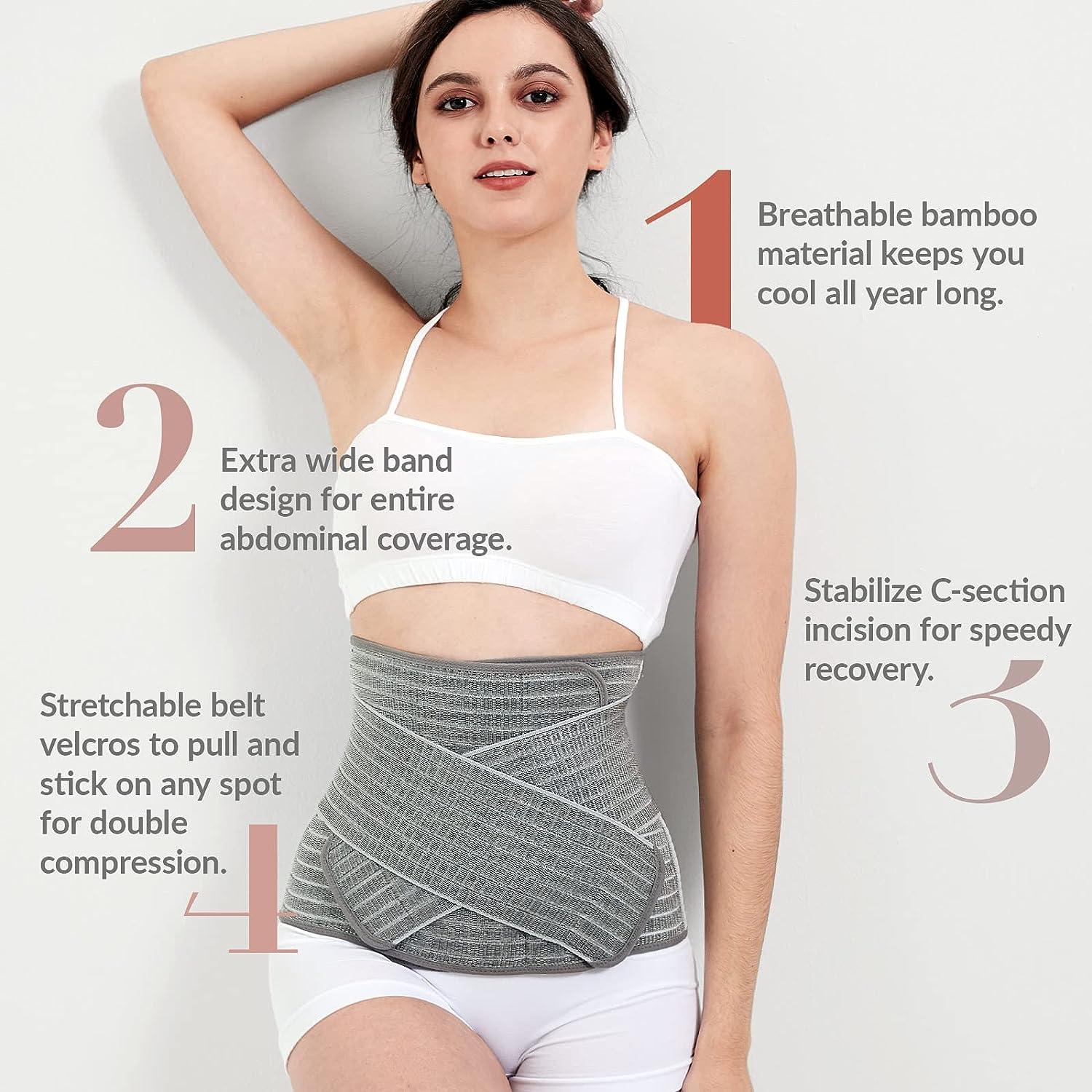 Paskyee Bamboo Postpartum Belly Band, Abdominal Binder Post, 55% OFF