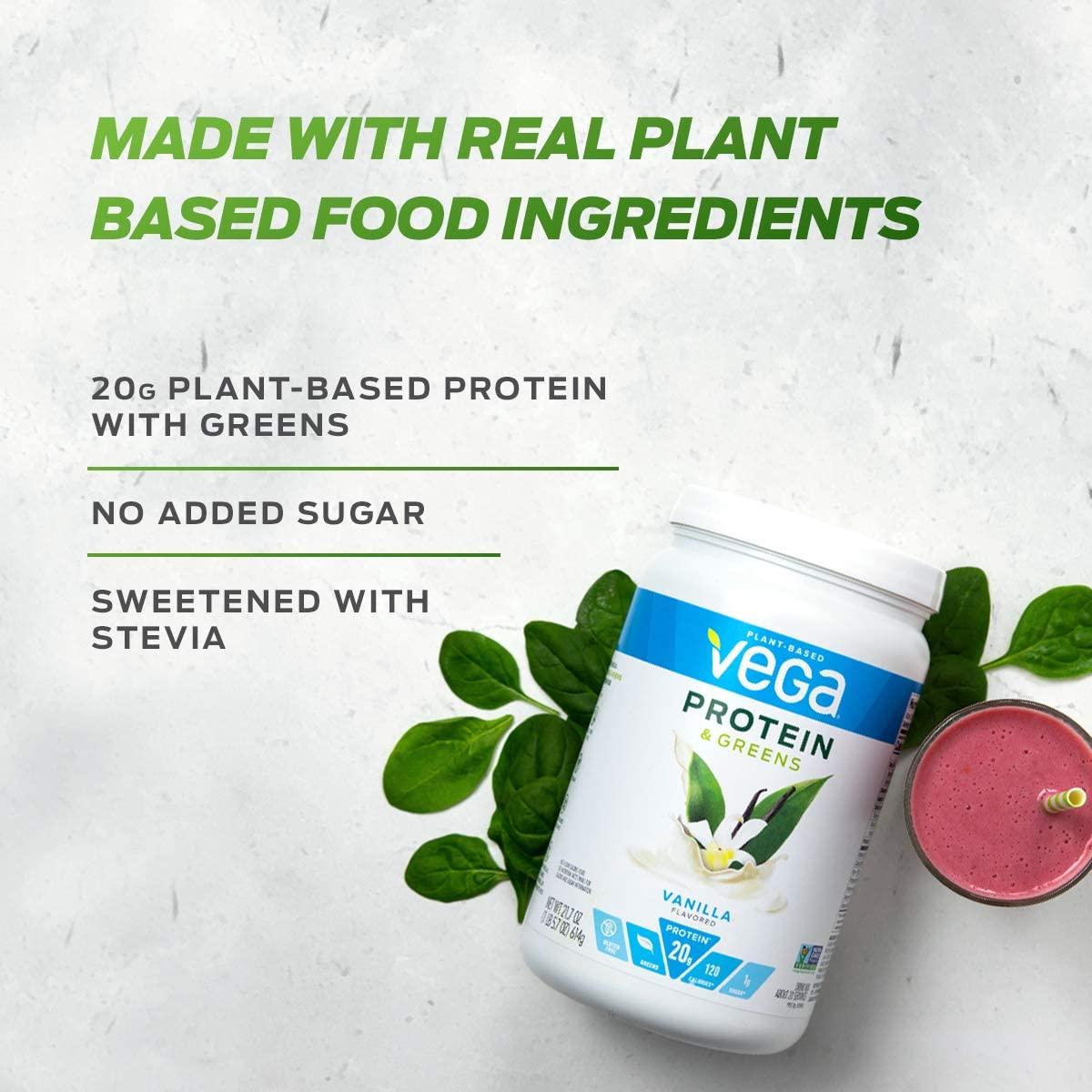 Vega Protein and Greens Chocolate Vegan Protein Powder 20g Plant