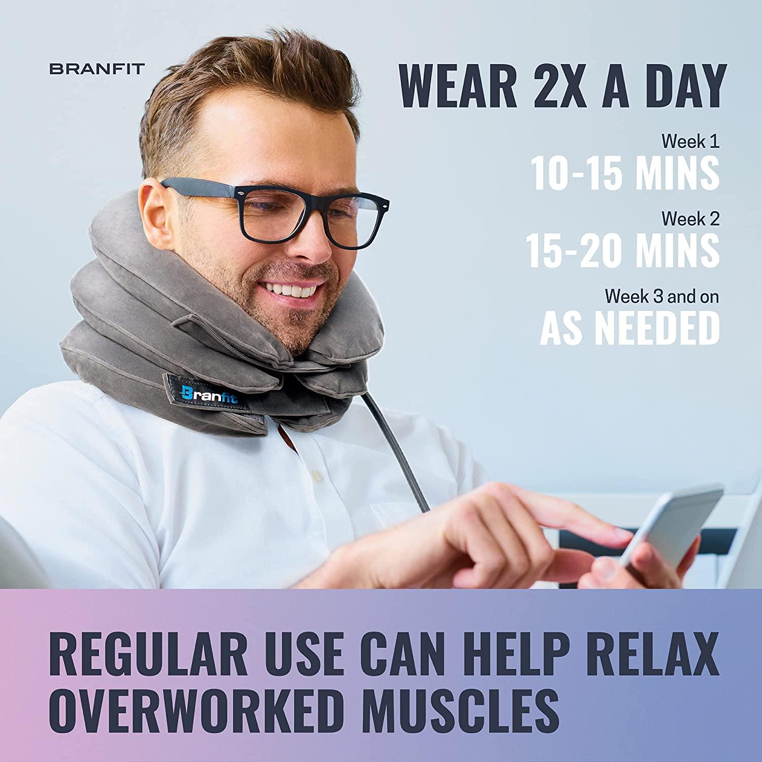 BRANFIT Cervical Neck Traction Device & Neck Brace for Spine Alignment