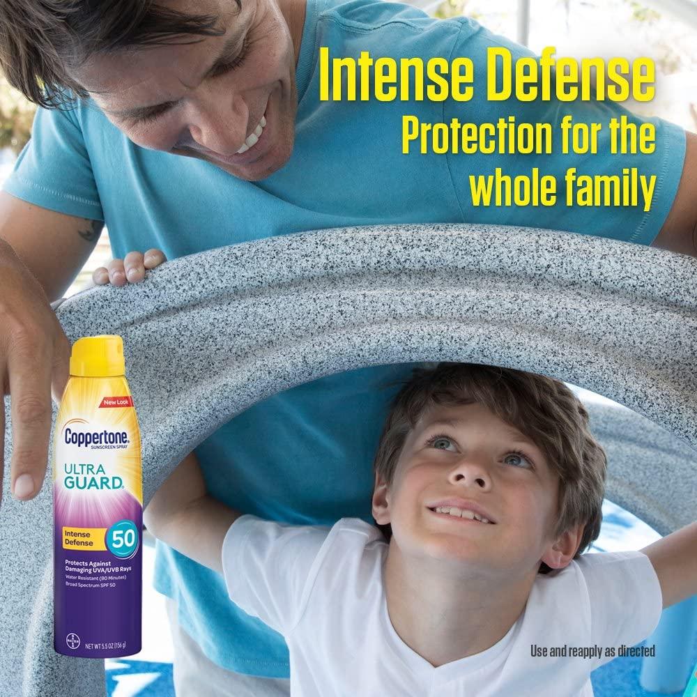 Coppertone ULTRA GUARD Sunscreen Continuous Spray SPF 50 (5.5 Ounce