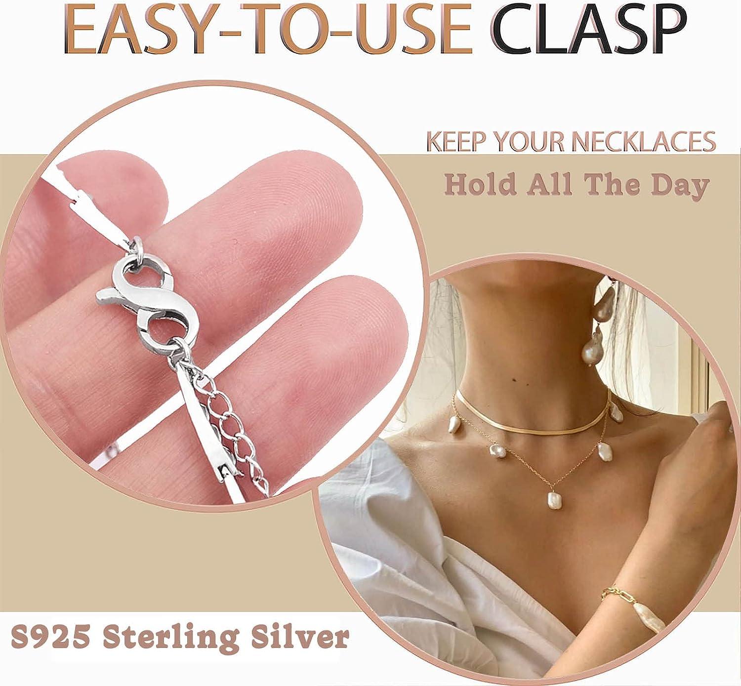 1 PC Sterling Silver Extender / Safety Chain / Connector for Necklace /  Bracelet