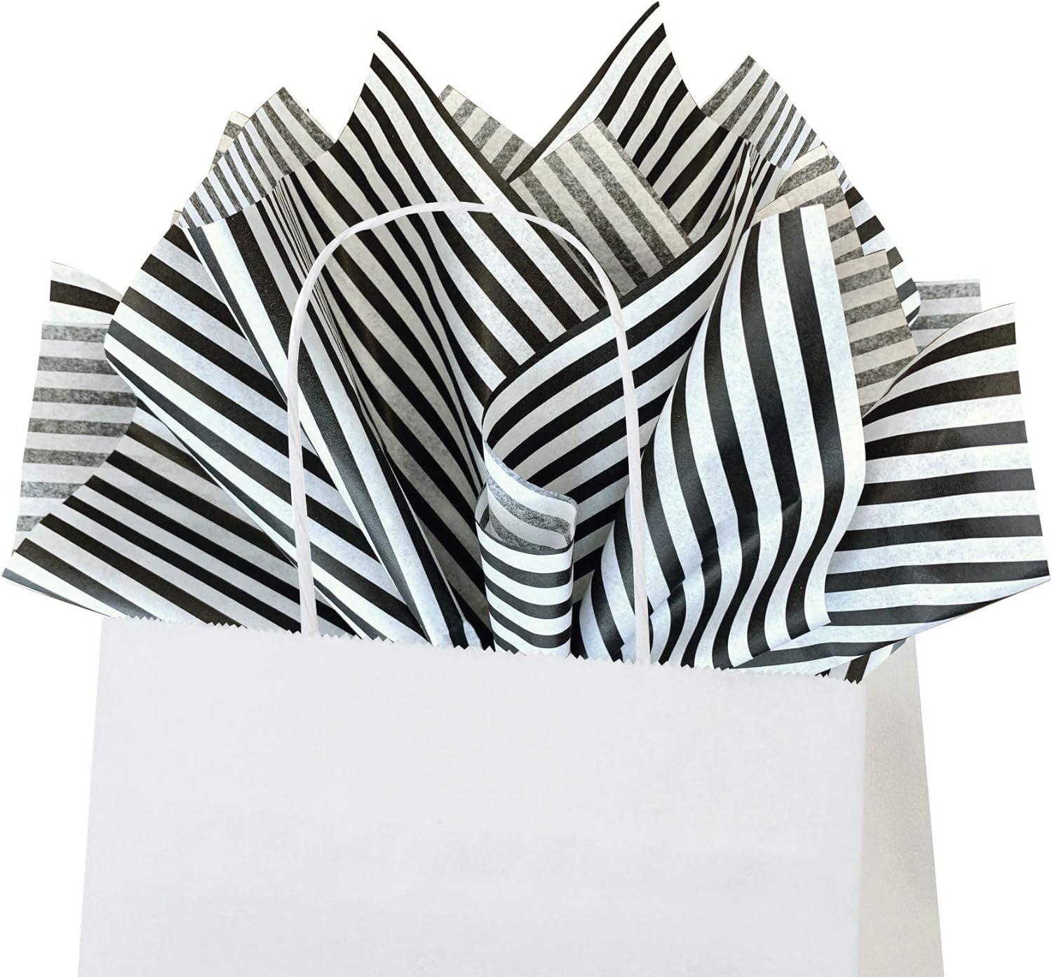 15'' X 20'' Custom Logo Print BLACK TISSUE PAPER, Gift Wrapping