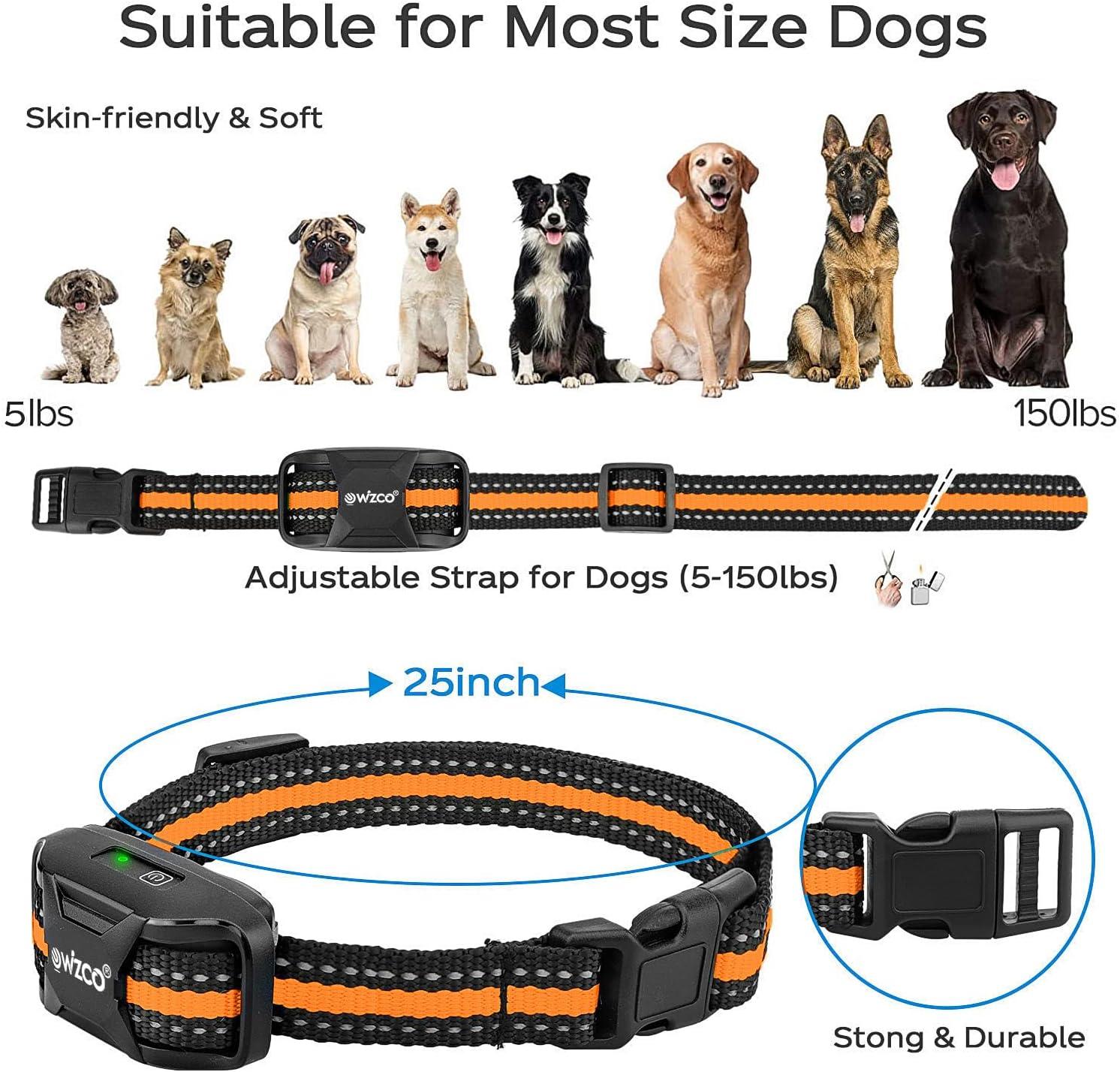 Wizco Dog Collar - 3300Ft Dog Training Collar with Remote for 5-120lbs Small  Medium Large Dogs Rechargeable Waterproof e Collar with Beep (1-8) Vibration(1-16)  (Orange) | Buy Now with Express International Delivery
