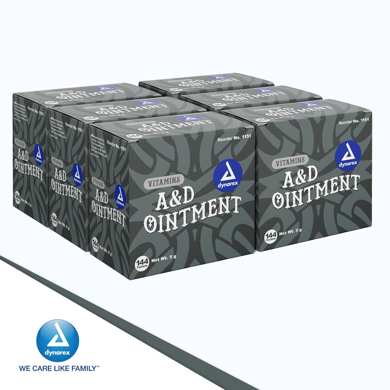 Dynarex Vitamin A&D Ointment Without Lanolin 144 Packets 5g