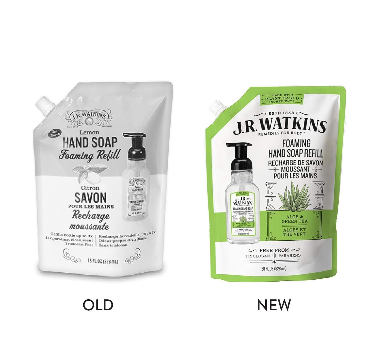 J.R. Watkins Liquid Foaming Hand Soap Aloe and Green Tea Refill 1