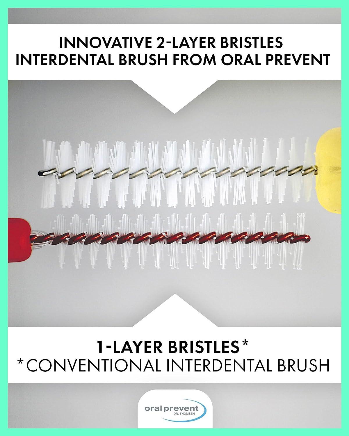 Oral Prevent 24pc Interdental Brushes Tooth Cleaning for Interdental Spaces Tartar/Caries