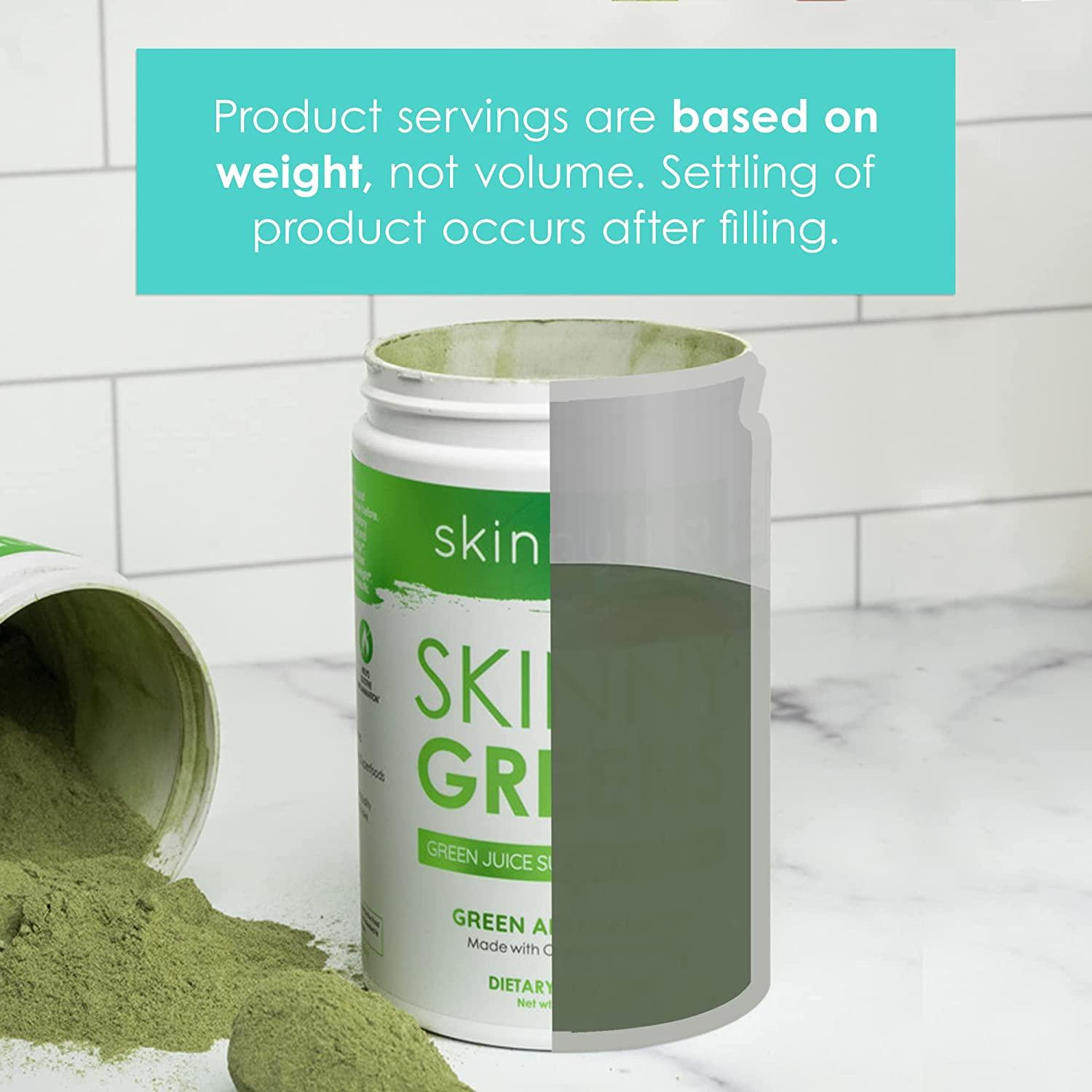 SkinnyFit Skinny Greens, Green Juice Superfood Powder, Green Apple