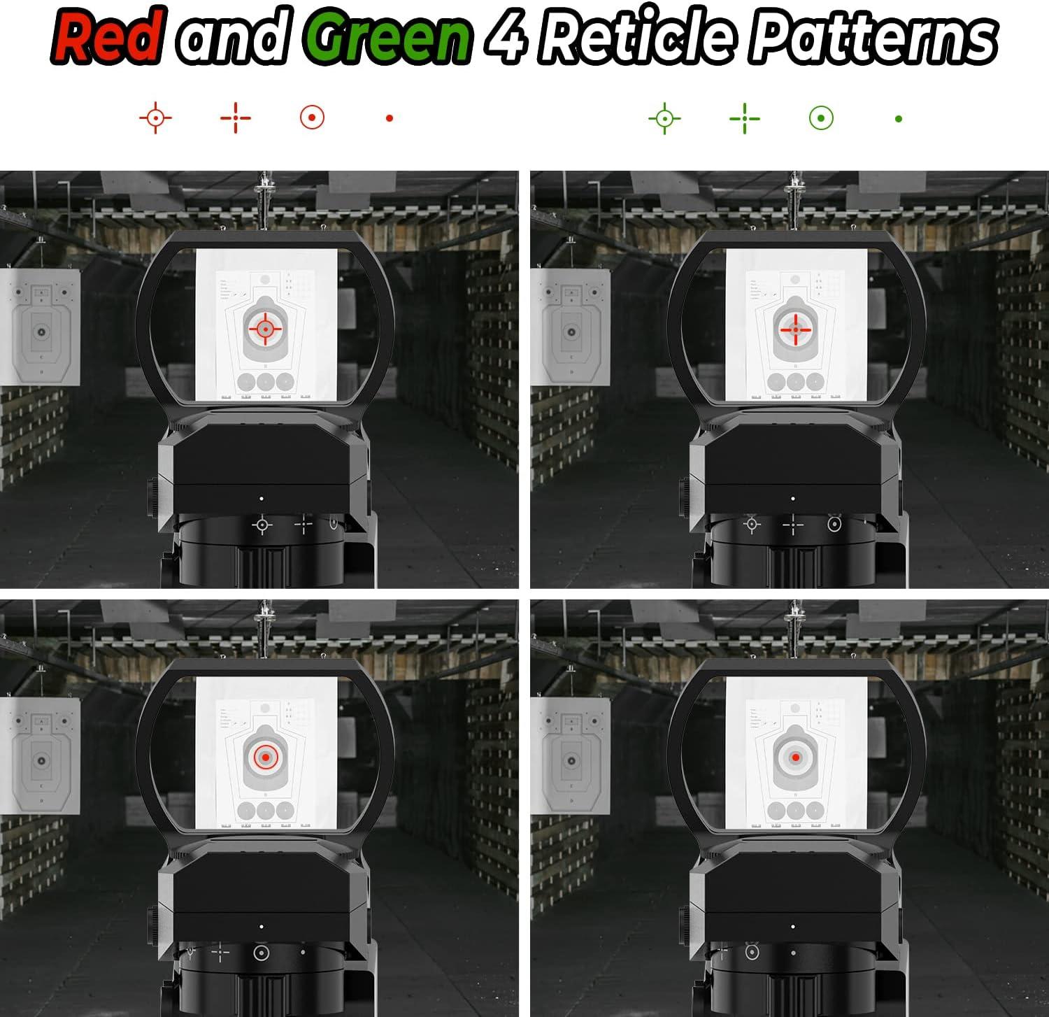 Reflex Sight, Ohuhu Red Green Dot Gun Sight Scope Reflex Sight