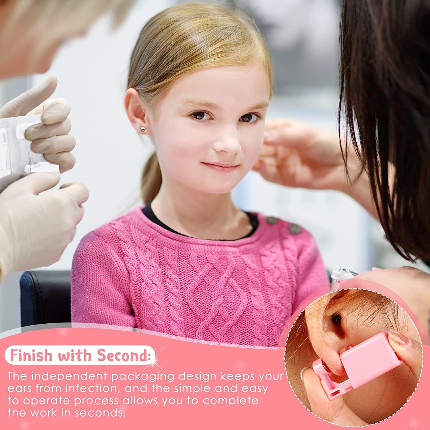 6 Pieces Ear Piercing Gun Kit Disposable Nose Piercer Self Ear Pierce