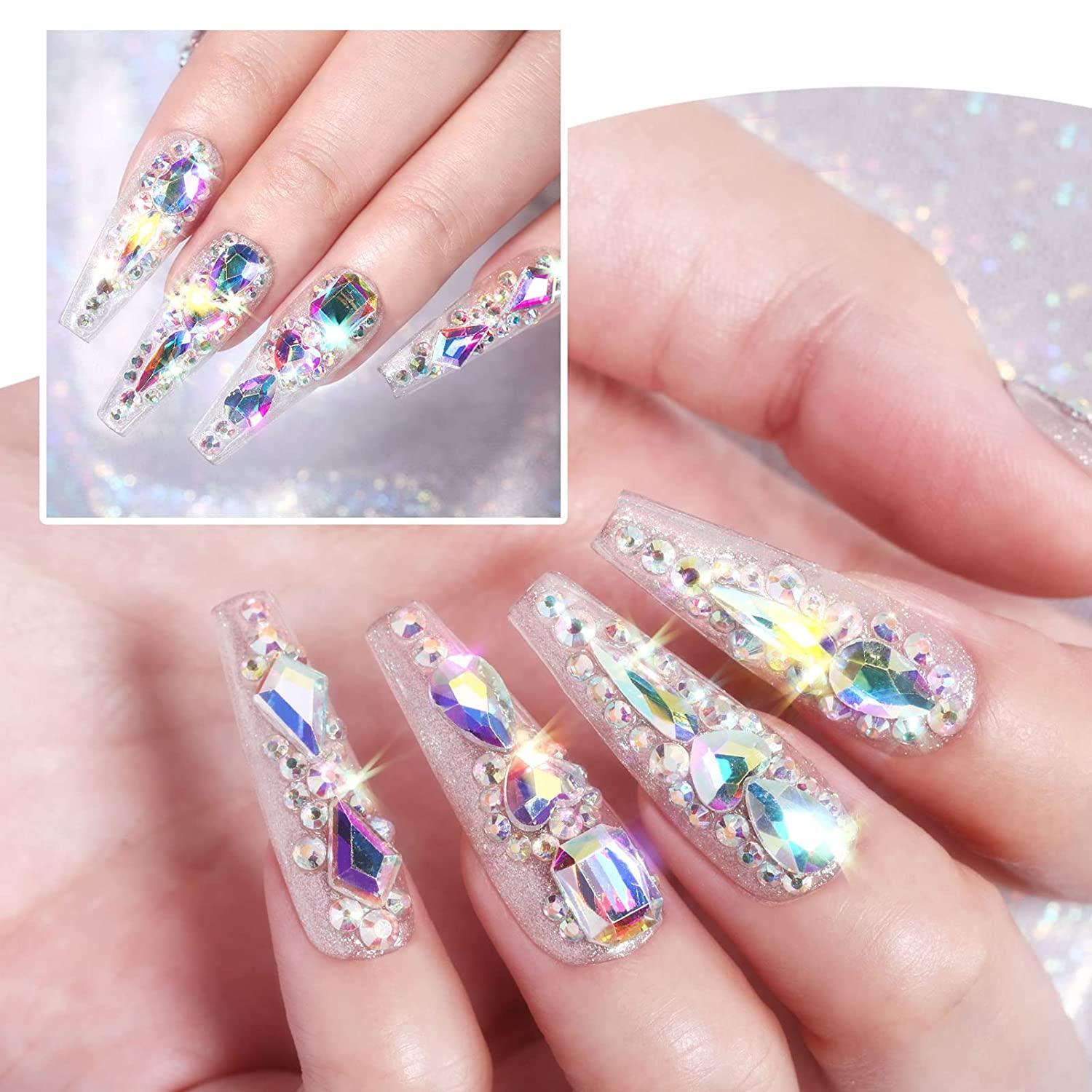 NICOLE DIARY Nail Art Rhinestone Glue Gel Kit Include Adhesive Resin