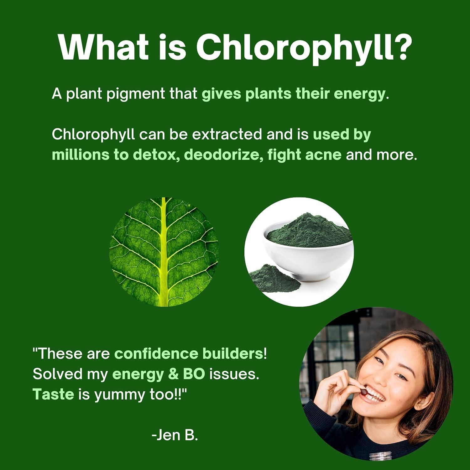 Chlorophyll Gummies Energy Boost, Immune Support & Internal Deodorant