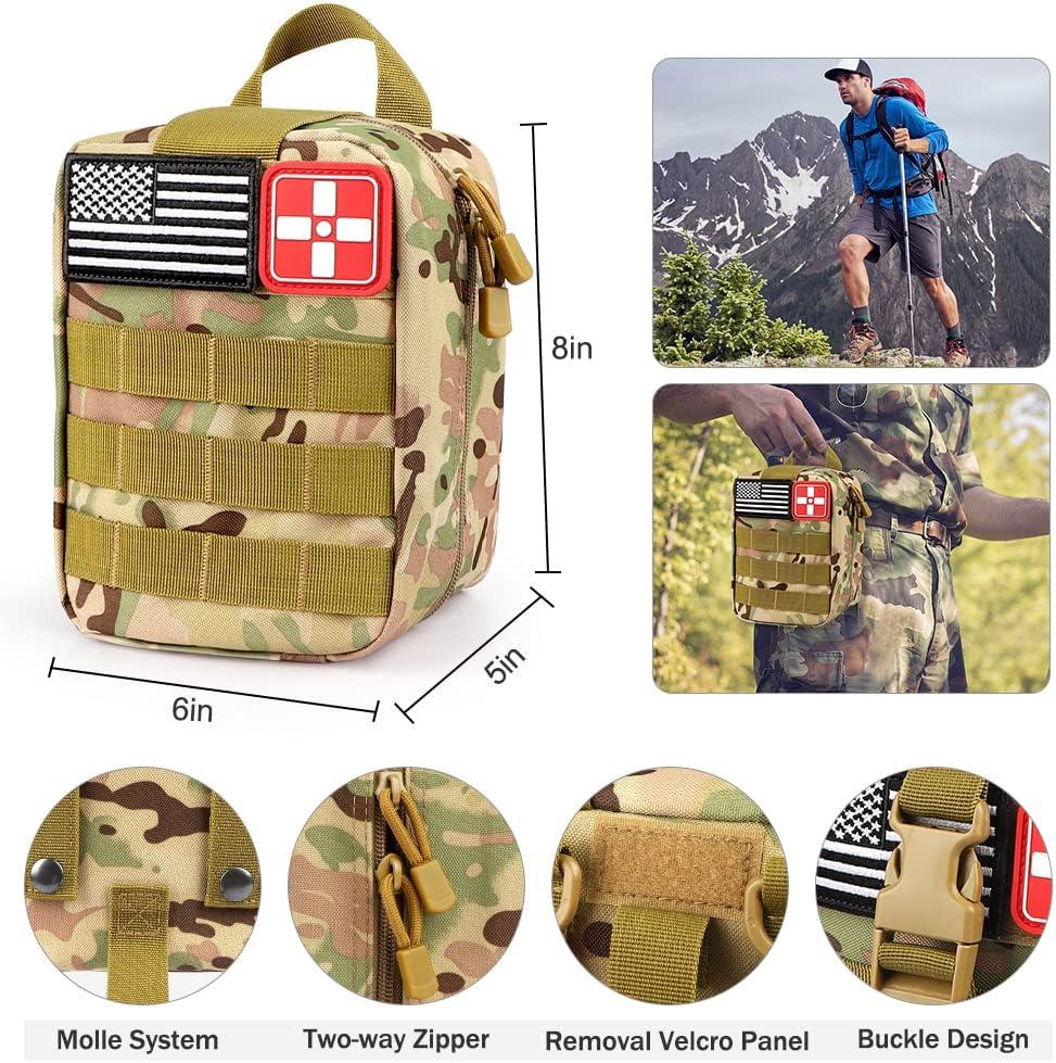 Emergency Backpack Survival Molle Pouch Military Professional for Camping  Trauma Kit Survival Gear Tool For Outdoor Adventure