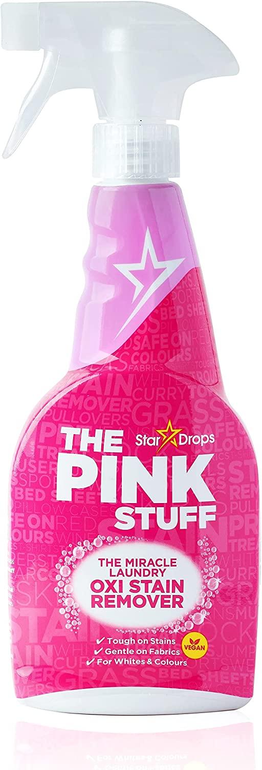 Stardrops - The Pink Stuff - The Miracle Laundry Oxi Stain Remover Spray  500ml RHUBARB 17.59 Fl Oz (Pack of 1)