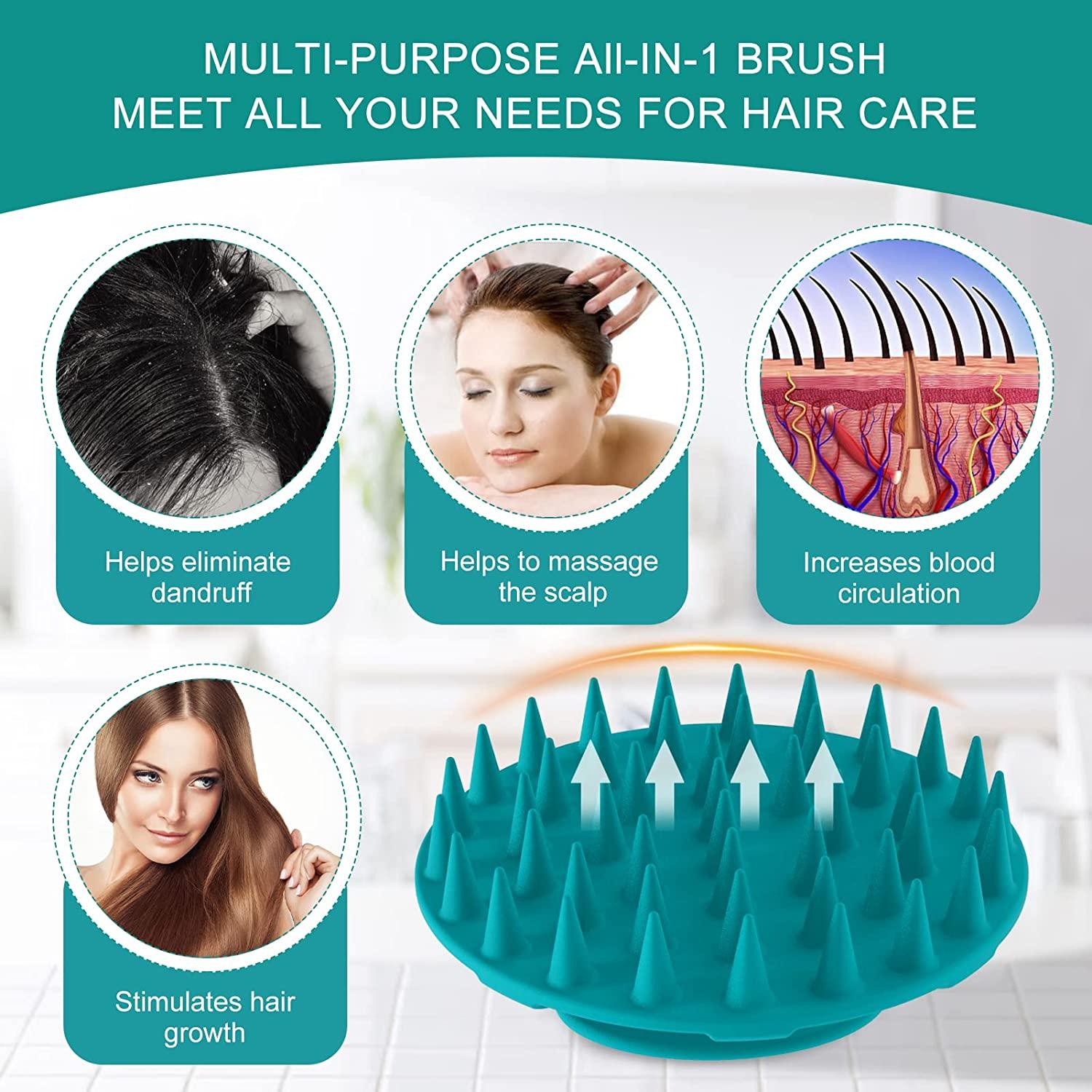 BEAUTAIL Hair Scalp Massager Shampoo Brush, Soft Silicone Head Care
