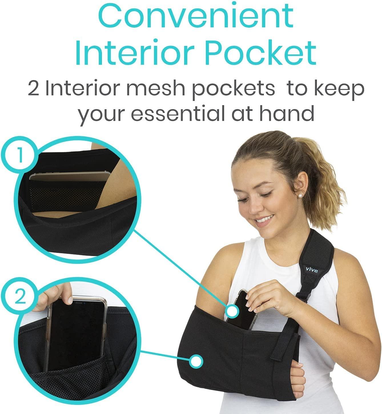 Vive Arm Sling Medical Support Strap for Collar Bone Rotator Cuff