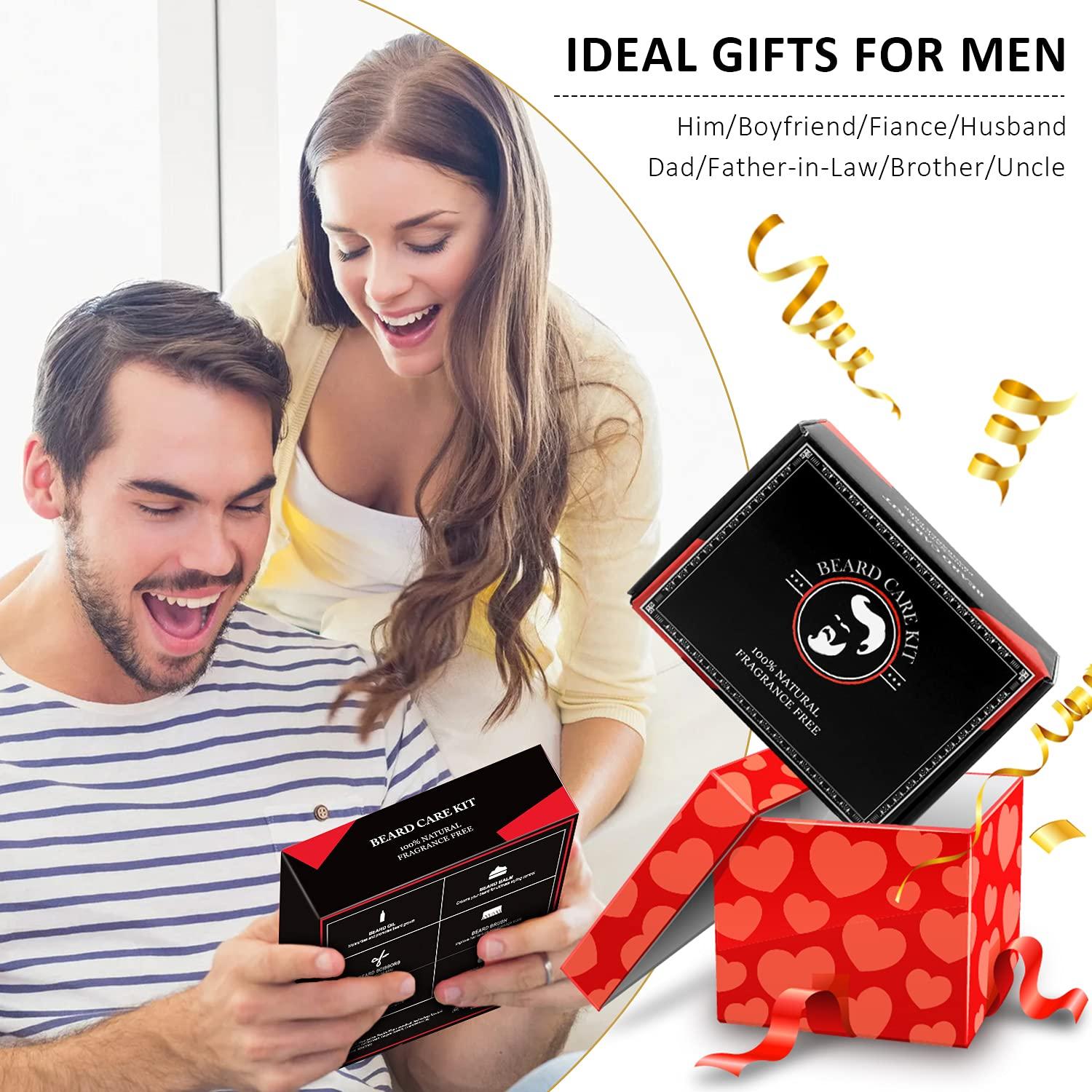 Valentines Day Gifts for Him - Beard kit w/Beard Oil, Beard Balm, Beard  Brush, Beard Comb, Unique Gifts for Men, Anniversary & Birthday Gifts for  Men