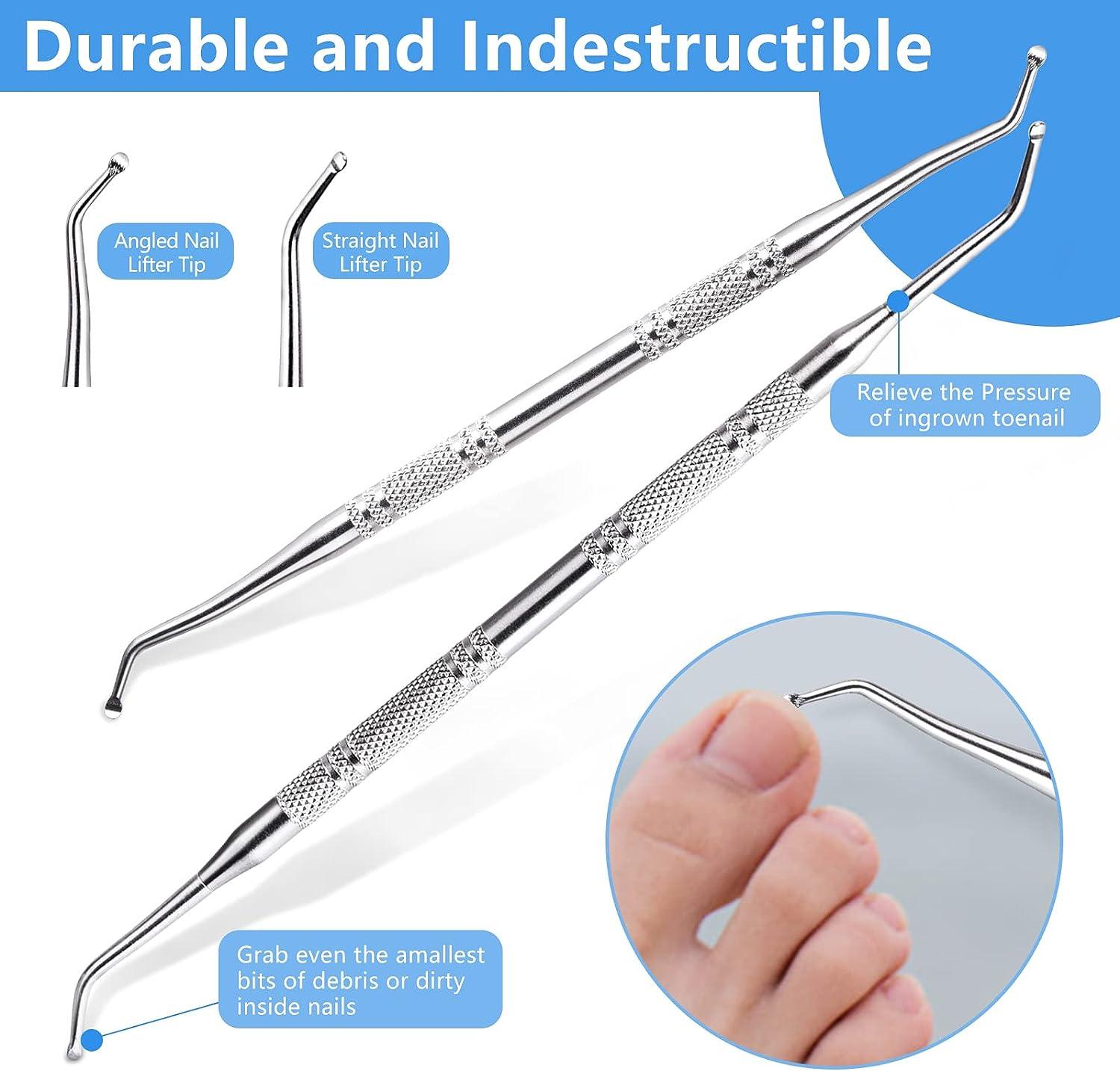 Stainless Steel Cuticle Pusher Remover Nail Cleaner Manicure Pedicure Tools  | eBay