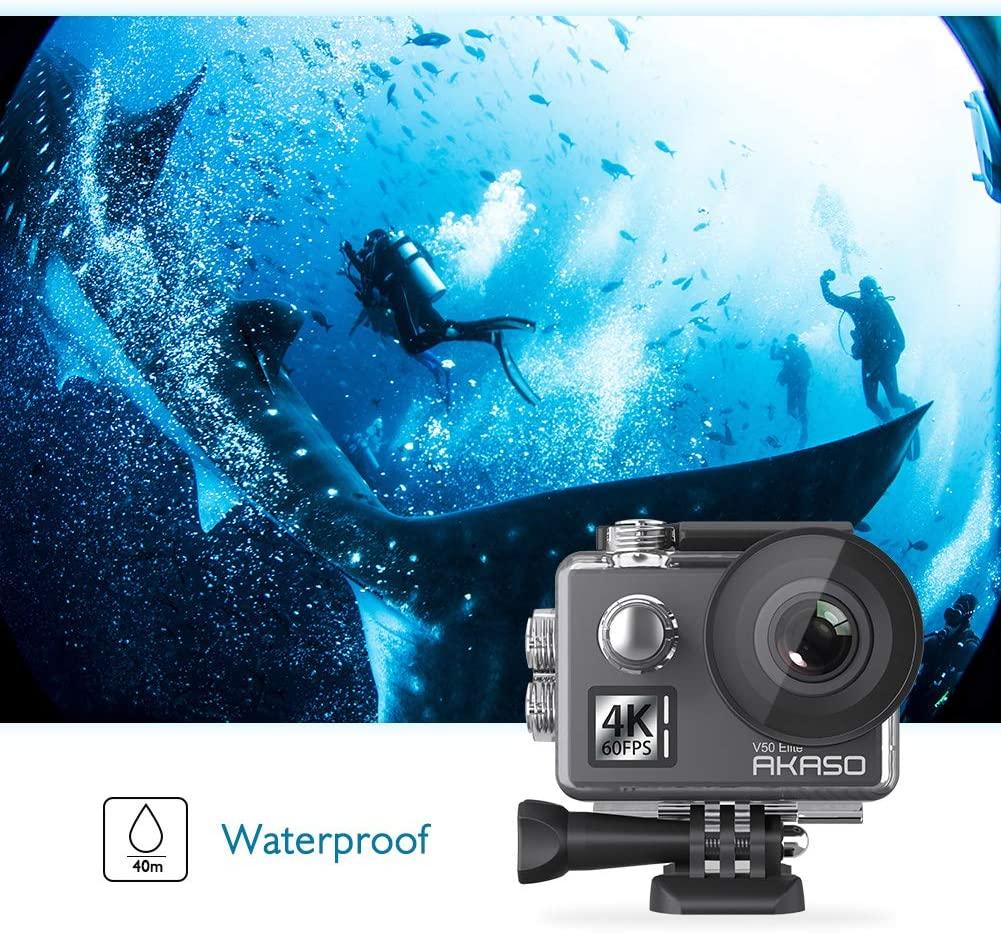 Buy AKASO V50X Native 4K30Fps Wifi Action Camera 20Mp Ultra Hd With Touch  Screen Eis Adjustable View Angle 40M Waterproof Underwater Camera Remote  Control 4 X Zoom Sports Camera With Mounting Accessories