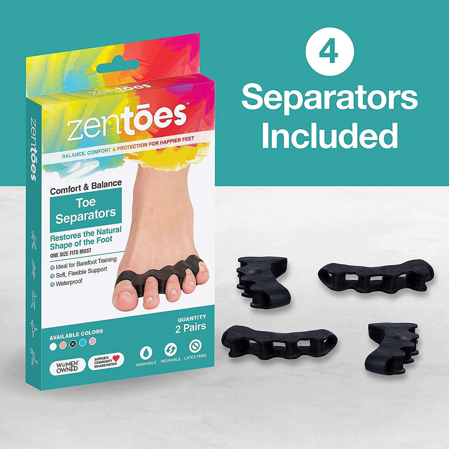 ZenToes Silicone Toe Spacers for Correct Toe Alignment, Bunion and Hammertoe Straighteners 2
