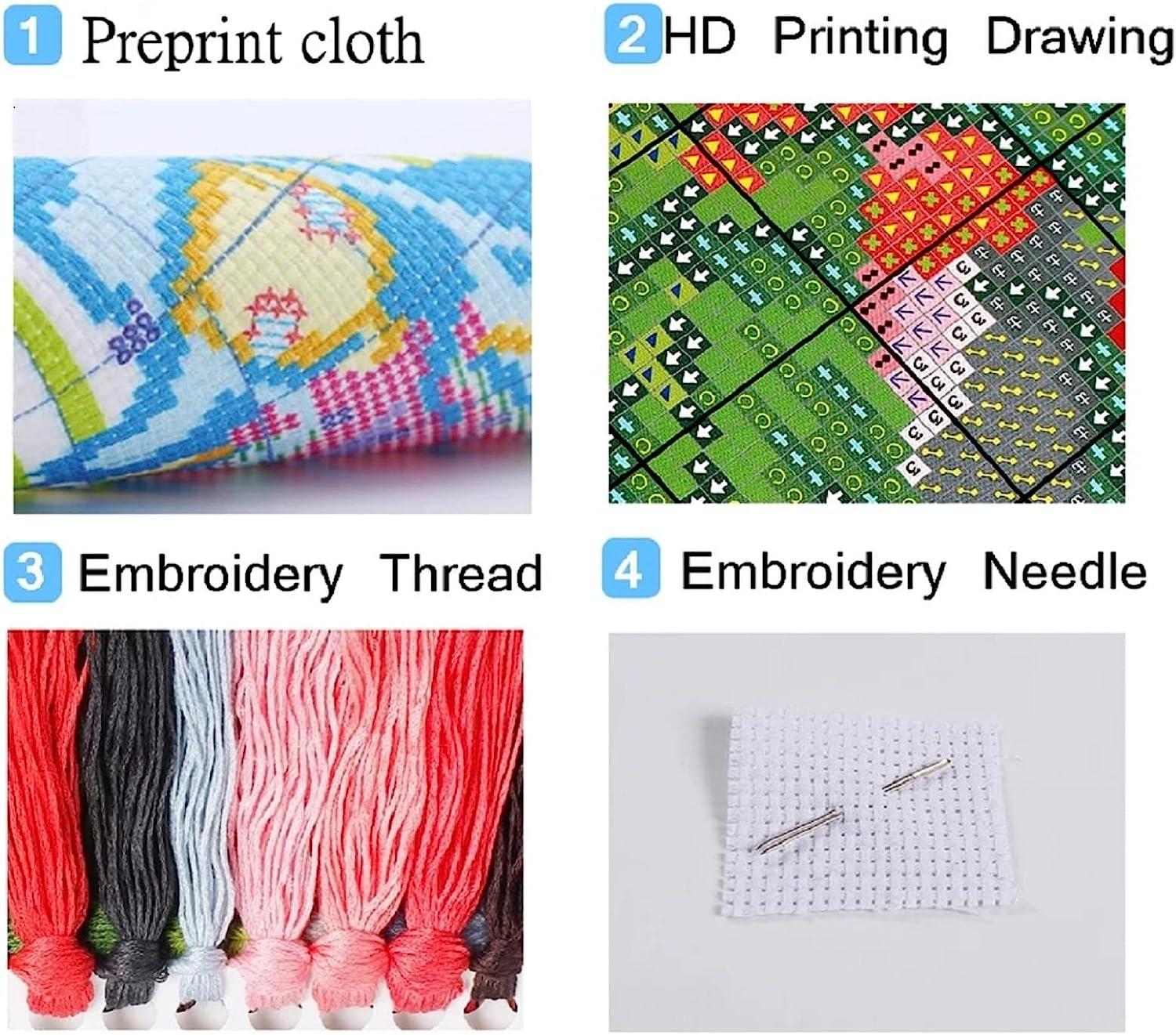 Embroidery DIY Material Package Kit Children Pattern Needlework