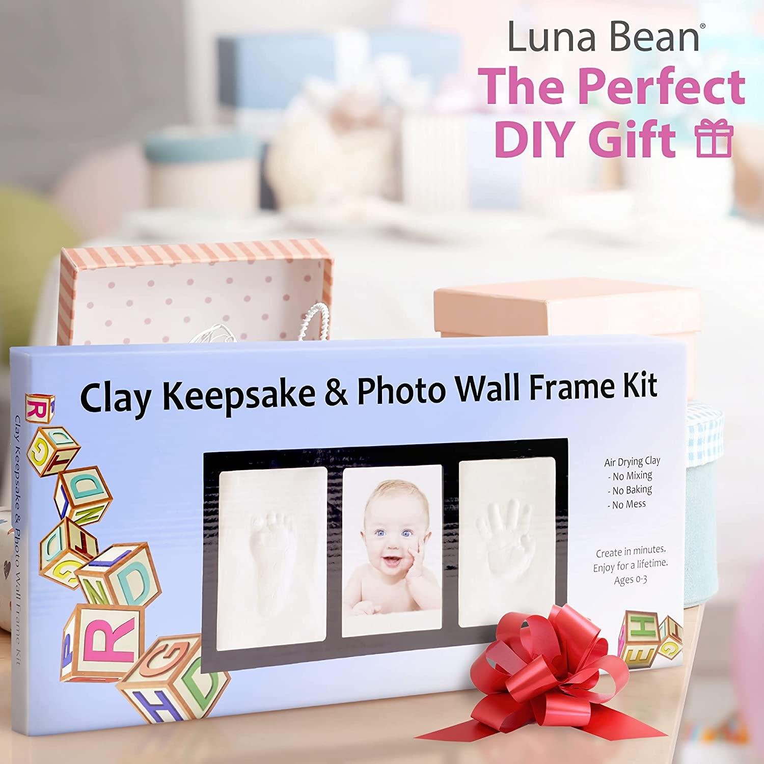 Clay Baby Hand and Footprint Kit with Photo Wall Mount Frame Kit - Inkless Baby  Footprint & Handprint Keepsake for Birthdays & Family Activities (Black  Frame) - Proud Baby by Luna Bean