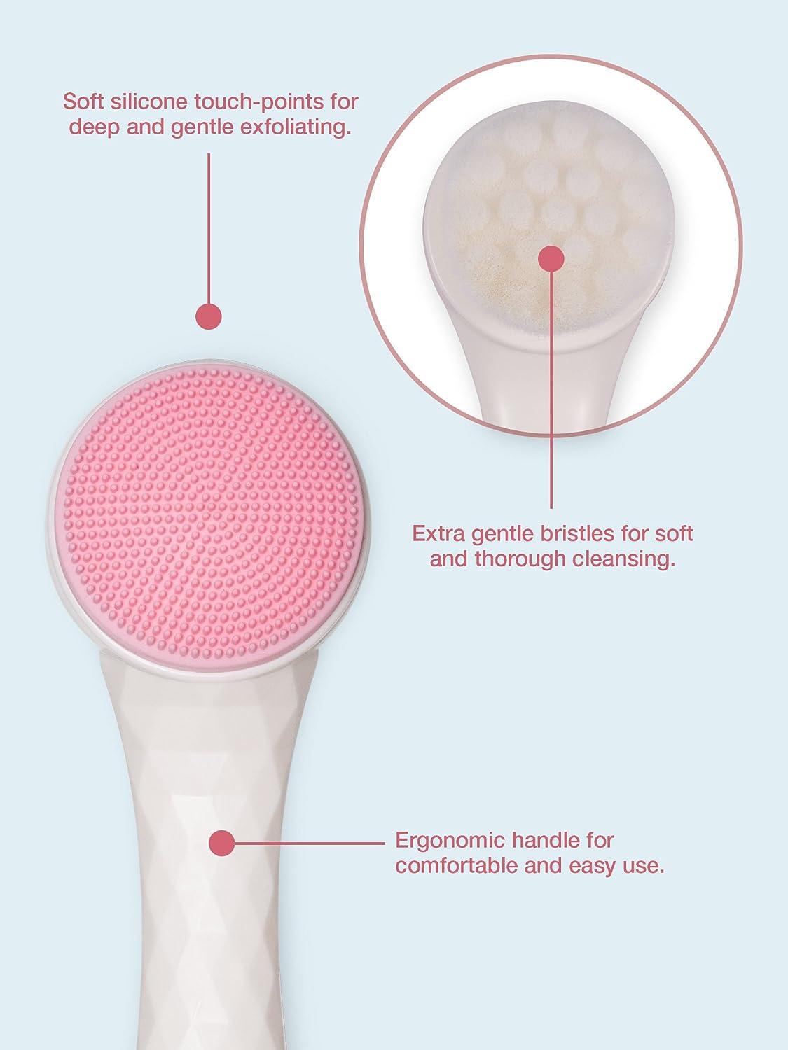 2 in 1 Manual Face Brush Cleanser Exfoliating Brush Face Cleansing