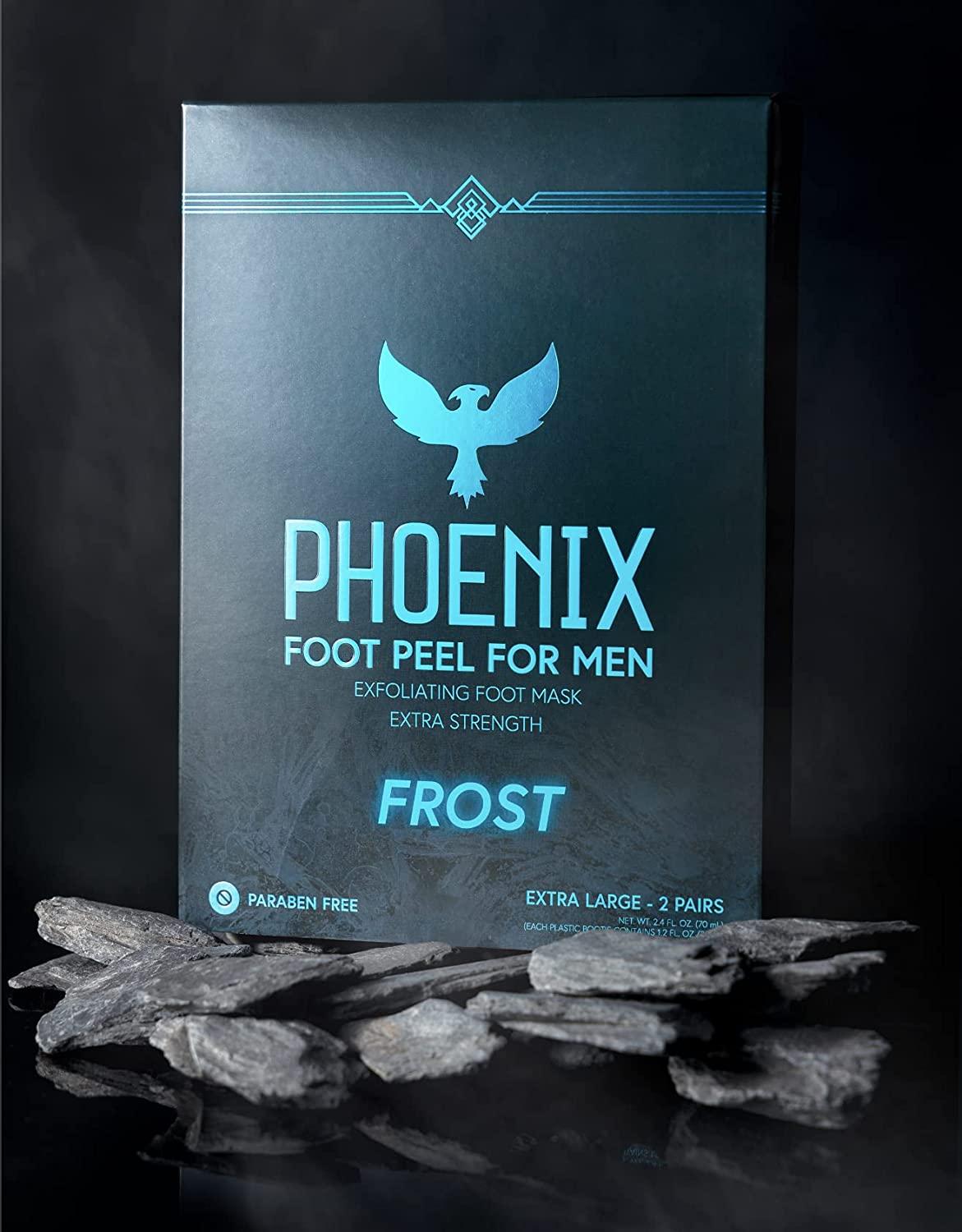 Phoenix Foot Peel for Men Extra Large Extra Strength Menthol Exfoliating Dry Feet