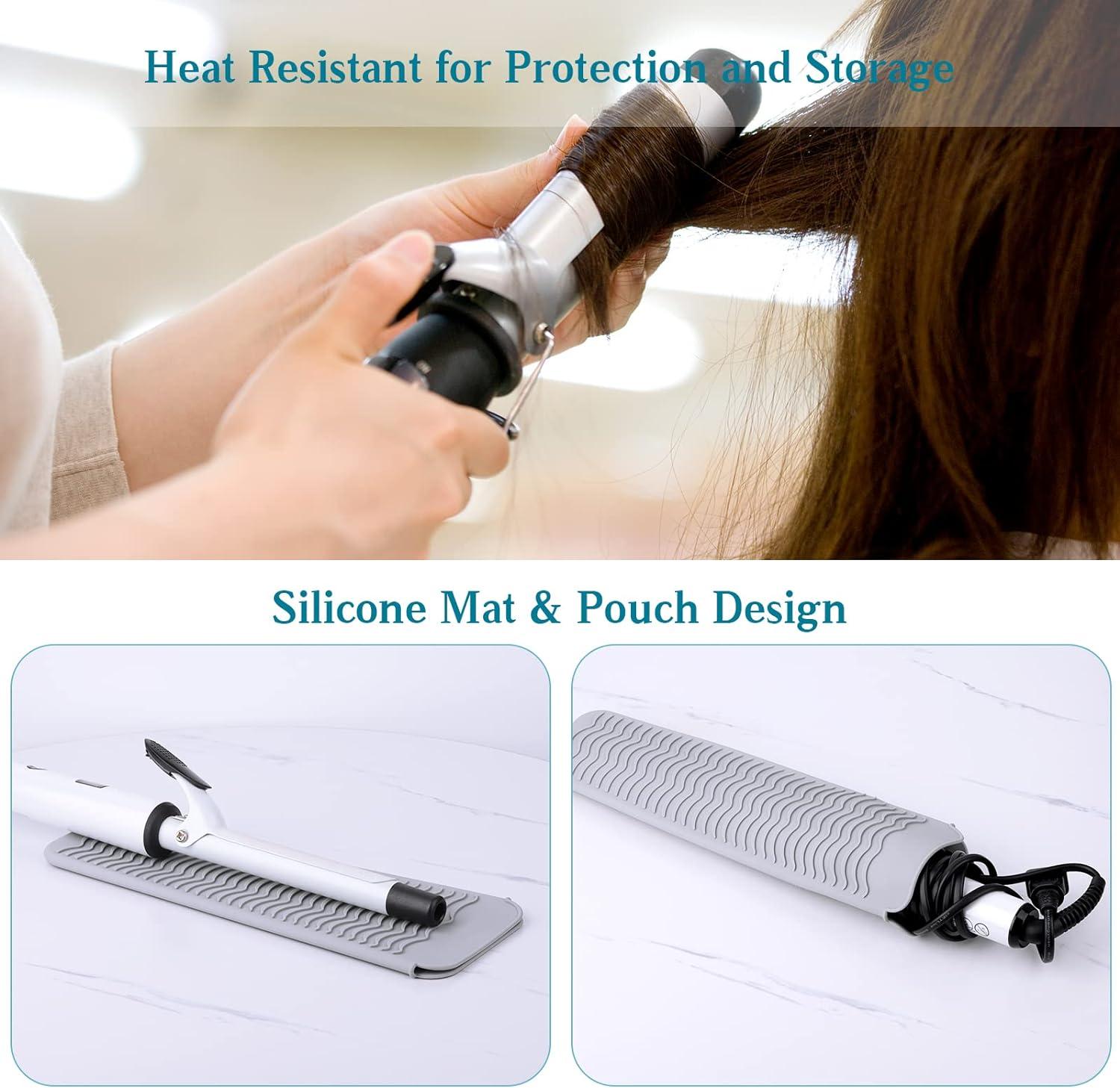 Heat Resistant Mat for Hair Tools Silicone Curling Iron Holder