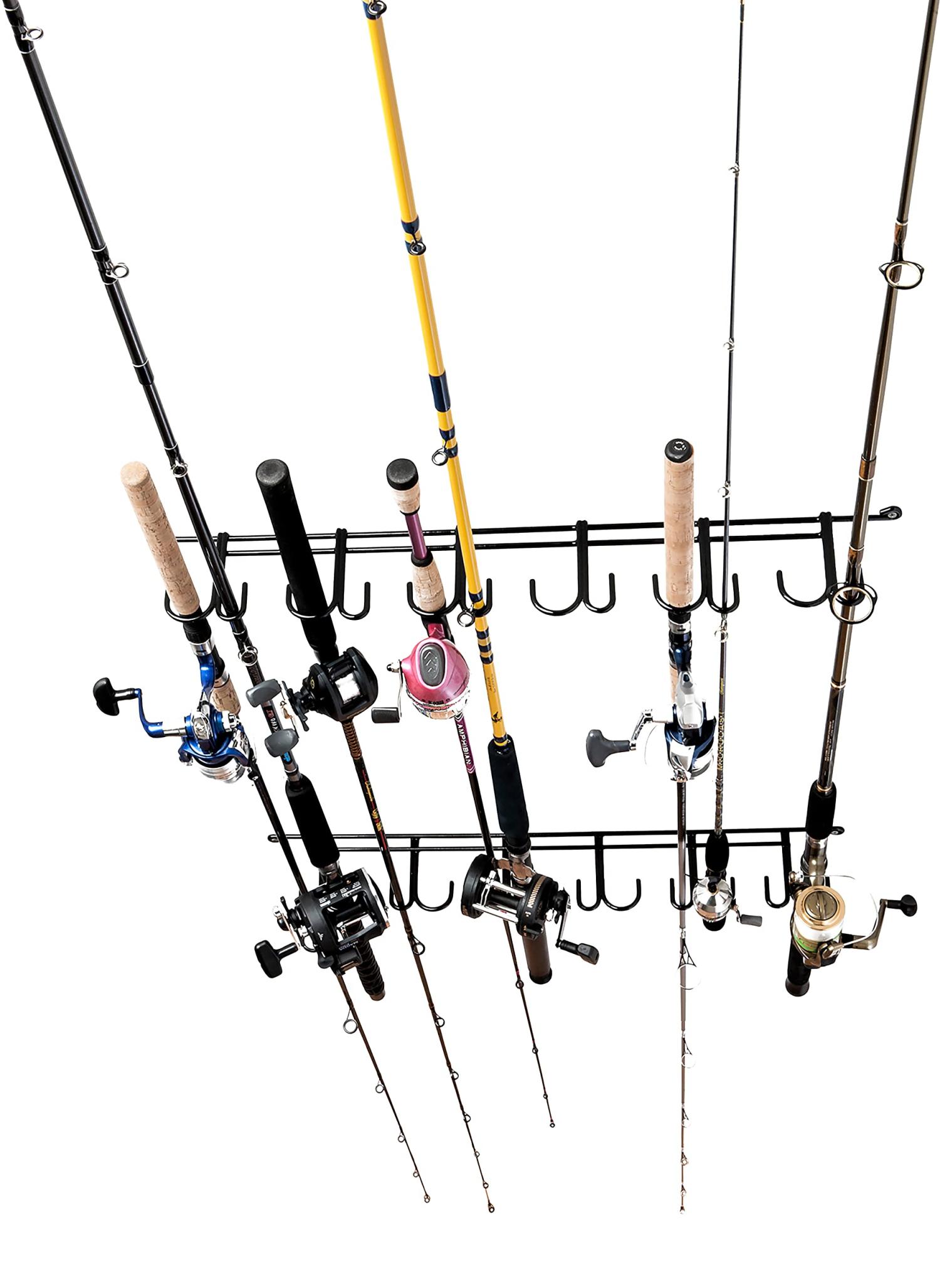 Rack'Em Fishing Rod Racks Pole Holders Mounted Storage Racks for